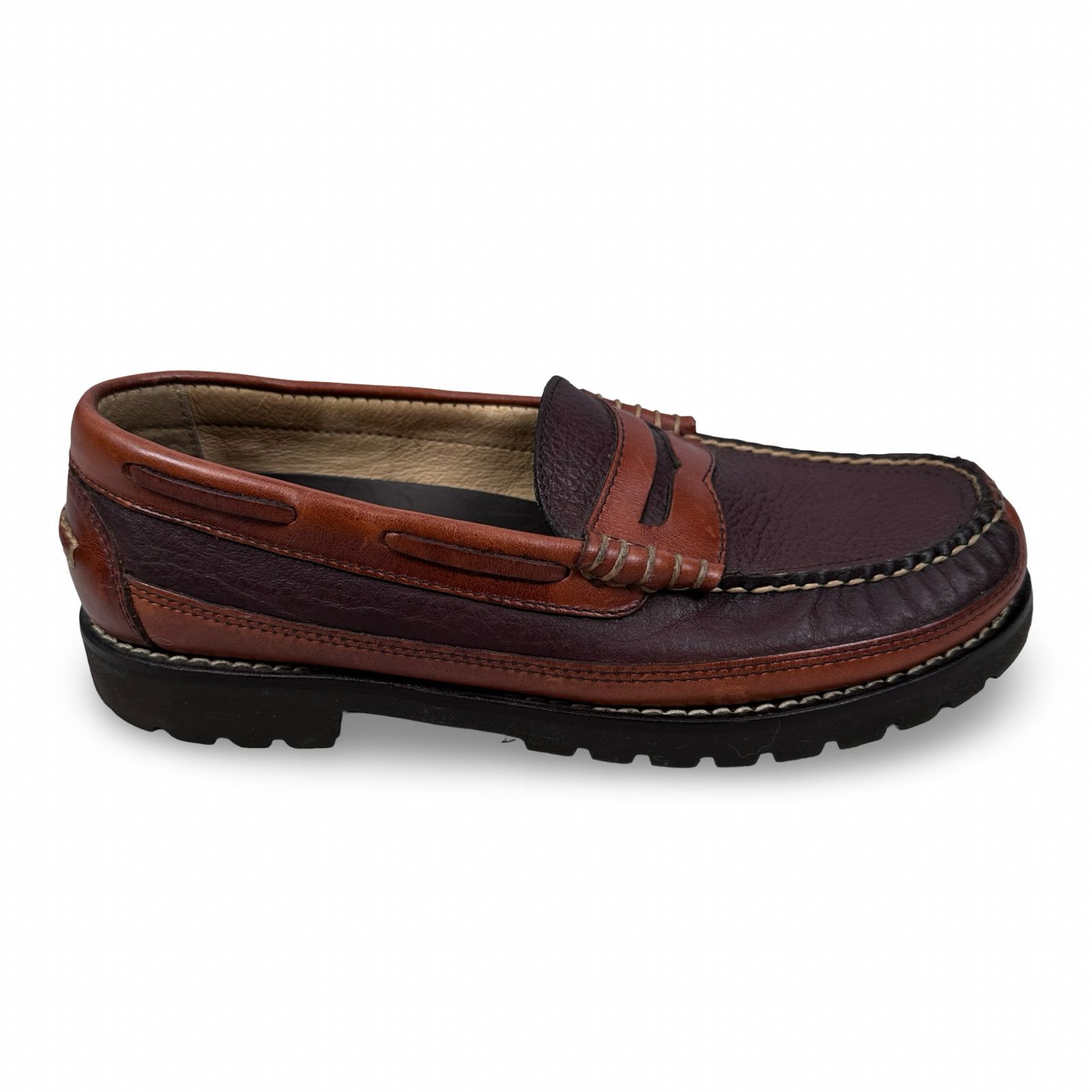 Other LL Bean Allagash Bison Loafers Men 7.5 D Brown Leather Shoes Size US 7.5 / EU 40-41 - 1 Thumbnail