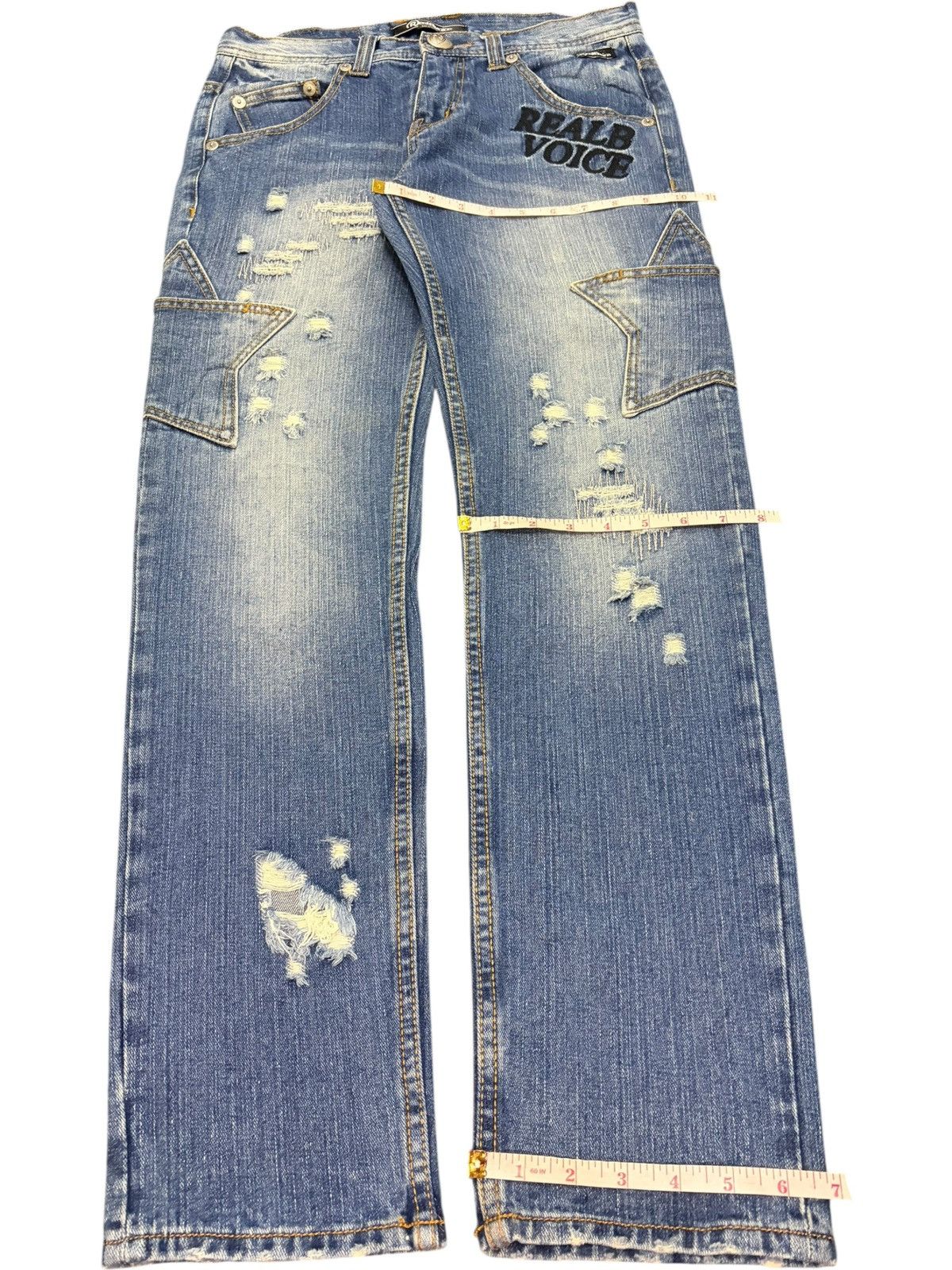 Ksubi Vintage Japanese Brand Cargo Star Distressed Jeans Size 31" - 8 Thumbnail