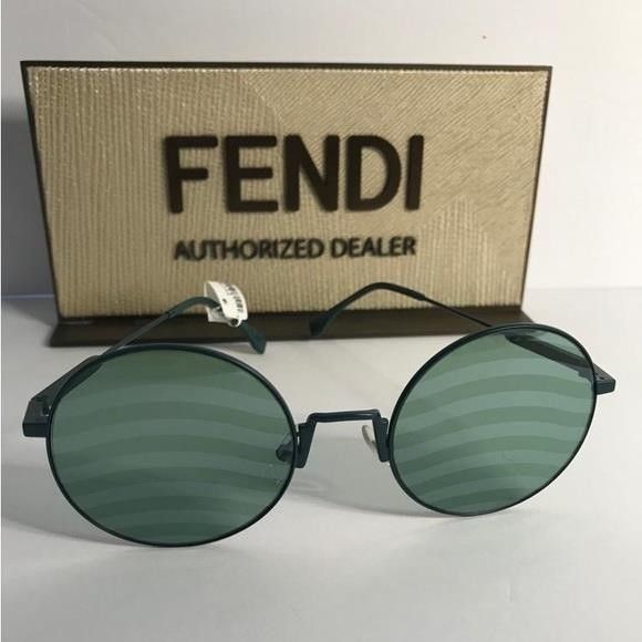 Fendi Fendi New Green Round Authentic Sunglasses Size ONE SIZE - 3 Thumbnail