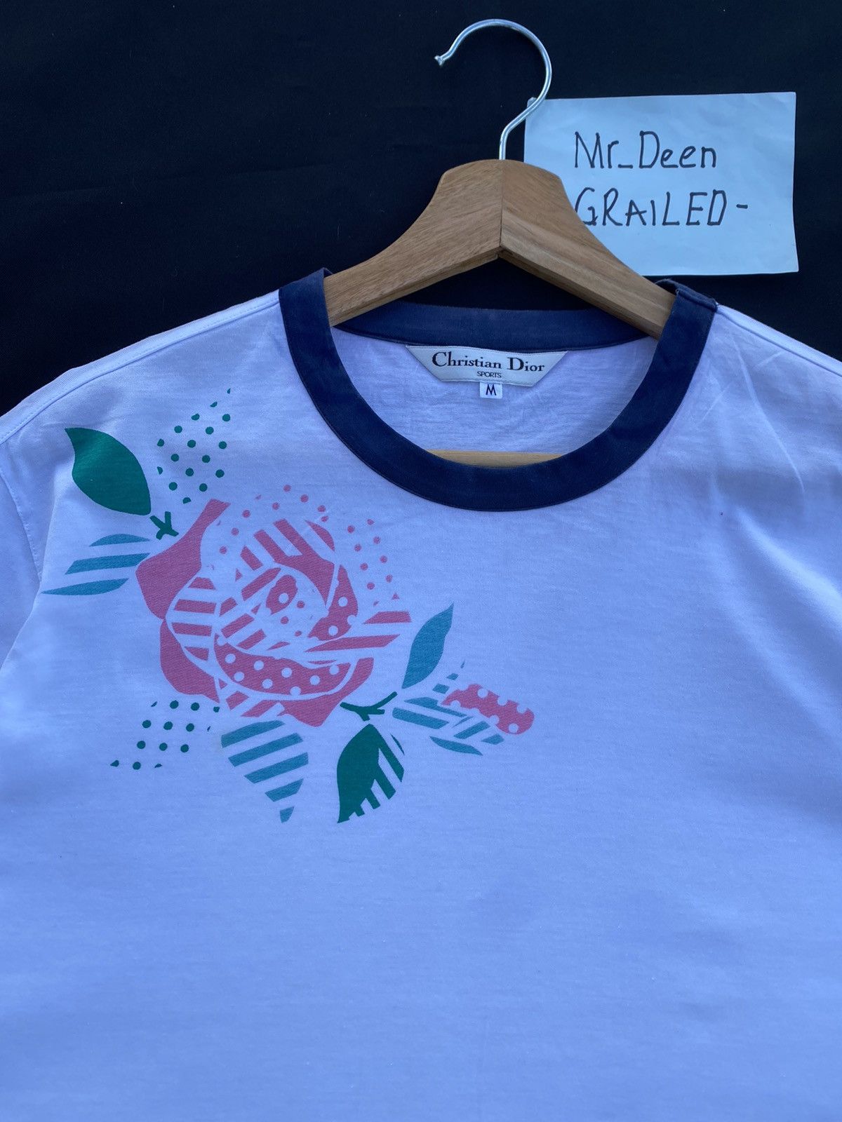 Christian Dior Monsieur Rare Vintage Christian Dior Rose White Tshirt Size US M / EU 48-50 / 2 - 6 Thumbnail