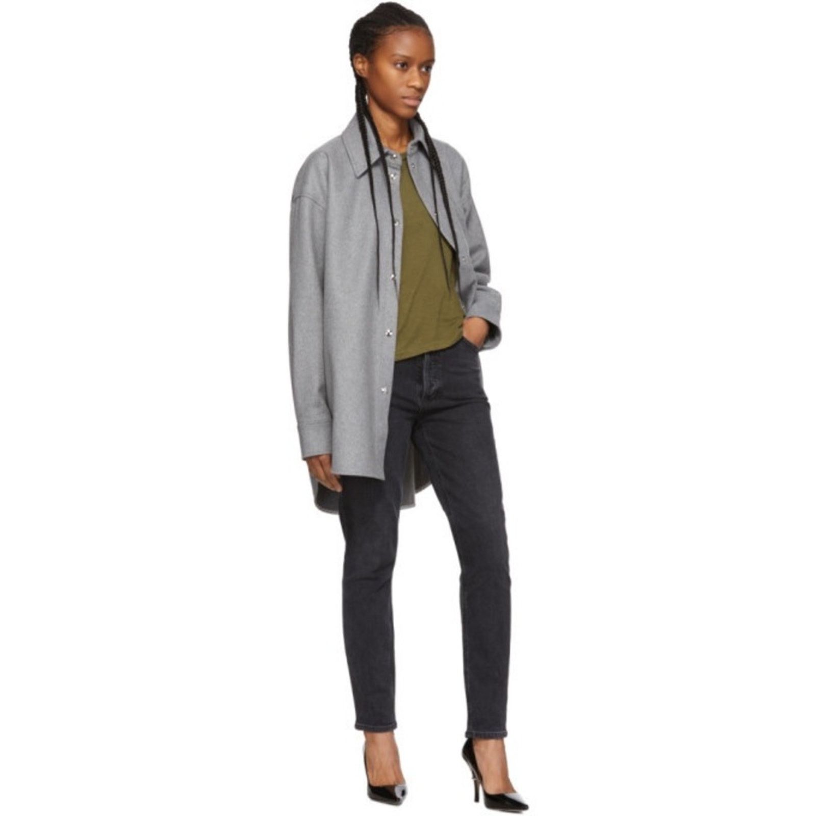 Agolde AGOLDE Nico High Rise Slim Denim Jeans Button Fly Womens 25 Size 25" / US 0 / IT 36 - 5 Thumbnail