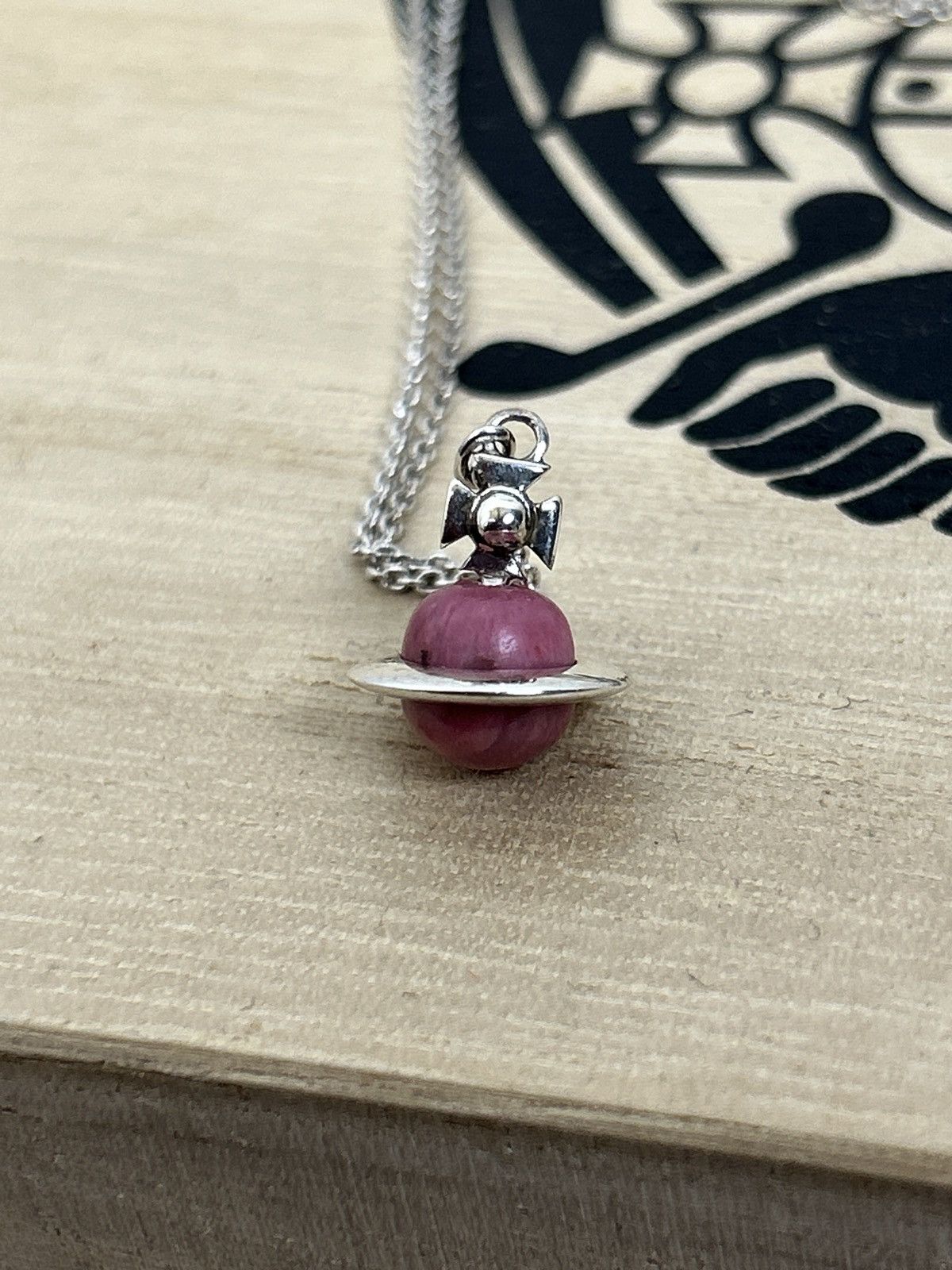 Vivienne Westwood Vivienne Westwood 925 Silver Stone Orb Pendant Necklace Size ONE SIZE - 1 Thumbnail