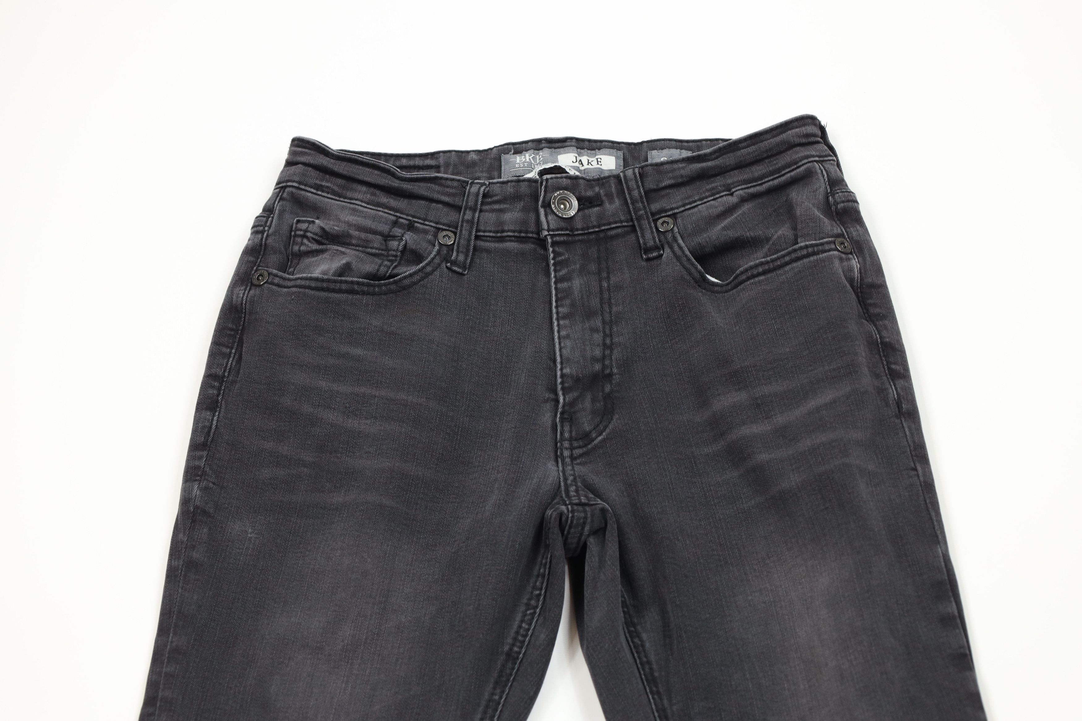 Vintage Buckle BKE Faded Jake Stretch Straight Leg Denim Jeans Black Size US 31 - 2 Thumbnail