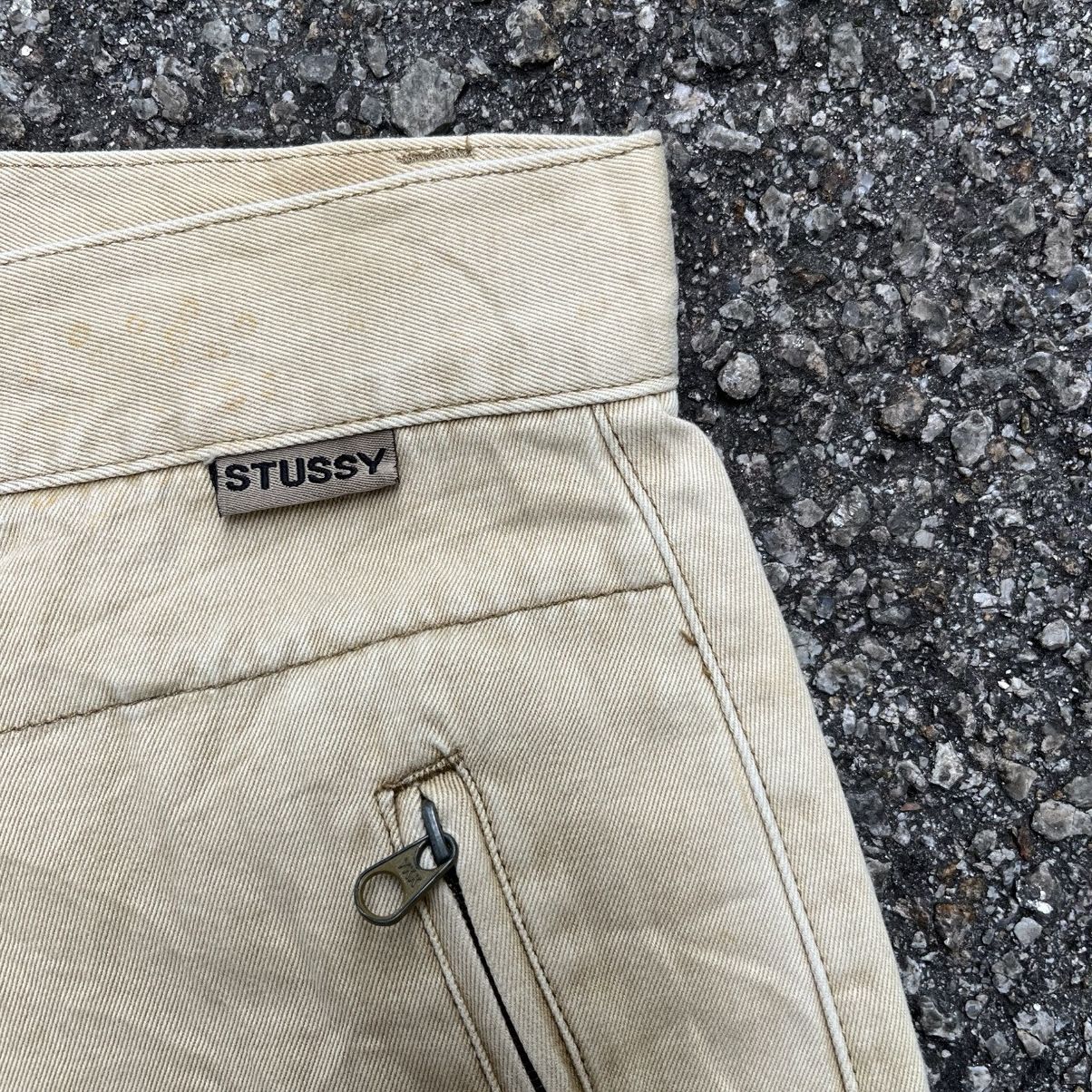 Stussy Vintage Stussy S2C Faded Pant Baggy Loose Fit Khaki Brown Size US 32 / EU 48 - 4 Thumbnail