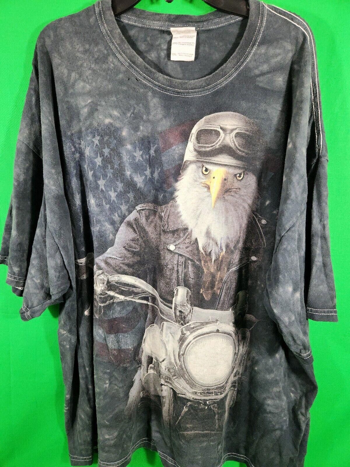 The Mountain 2011 The Mountain Eagle Biker Graphic Tie-dye T-Shirt 2XL Size US XXL / EU 58 / 5 - 1 Thumbnail