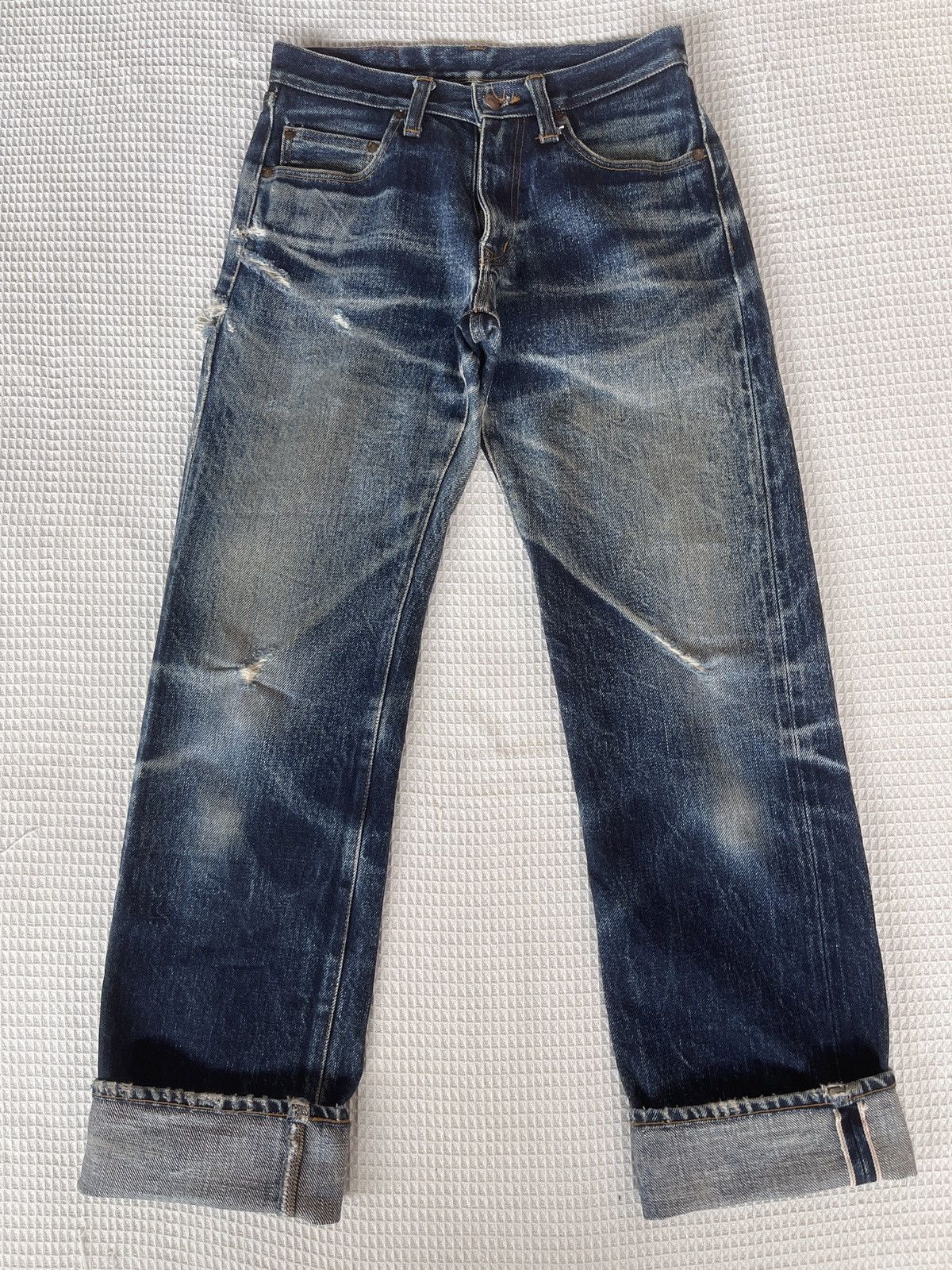 KOJIMA GENES Rare🔥Kojima Genes 21oz Distressed Denim Jeans Size US 30 / EU 46 - 4 Thumbnail