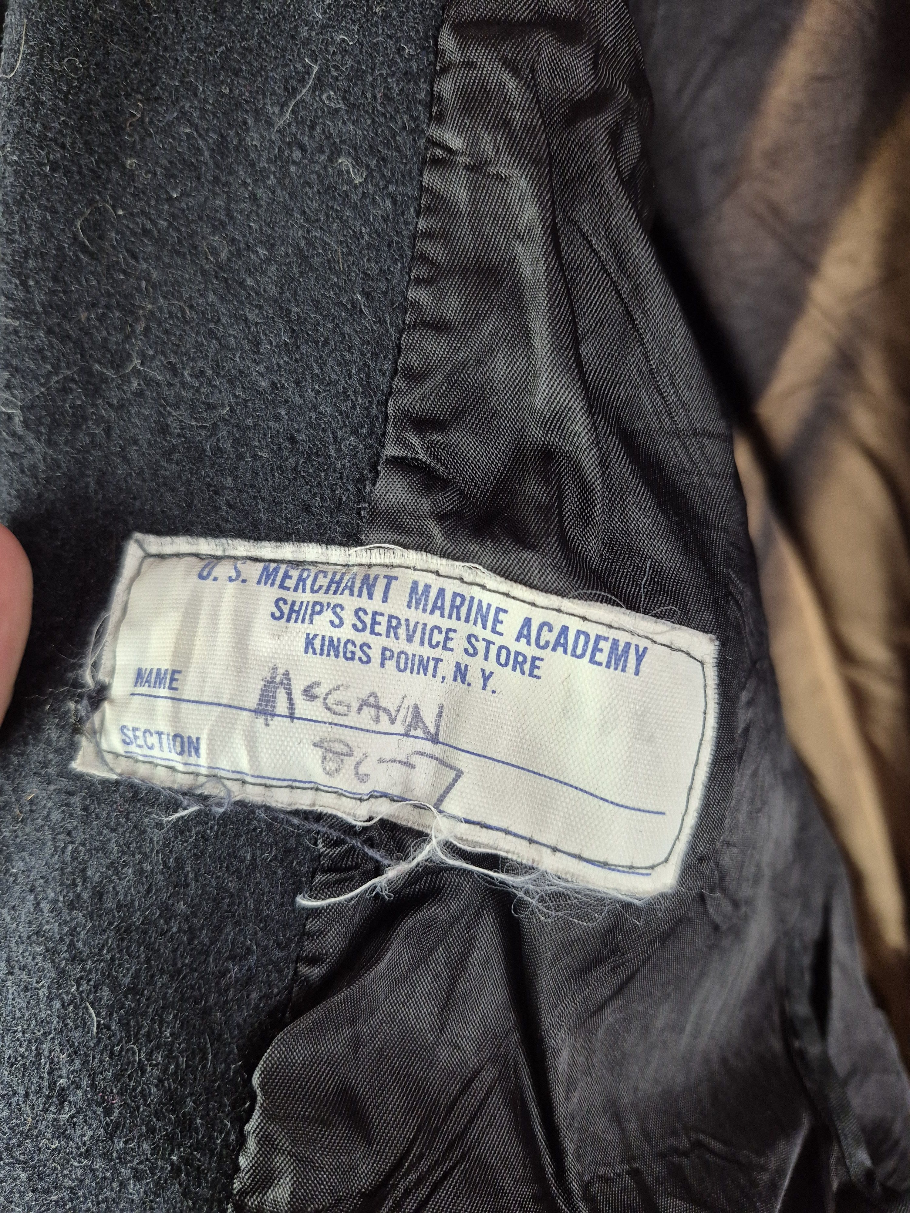 Vintage 🔥 Vintage 70s US Marines Long Coat Wool Jacket Size US L / EU 52-54 / 3 - 15 Thumbnail
