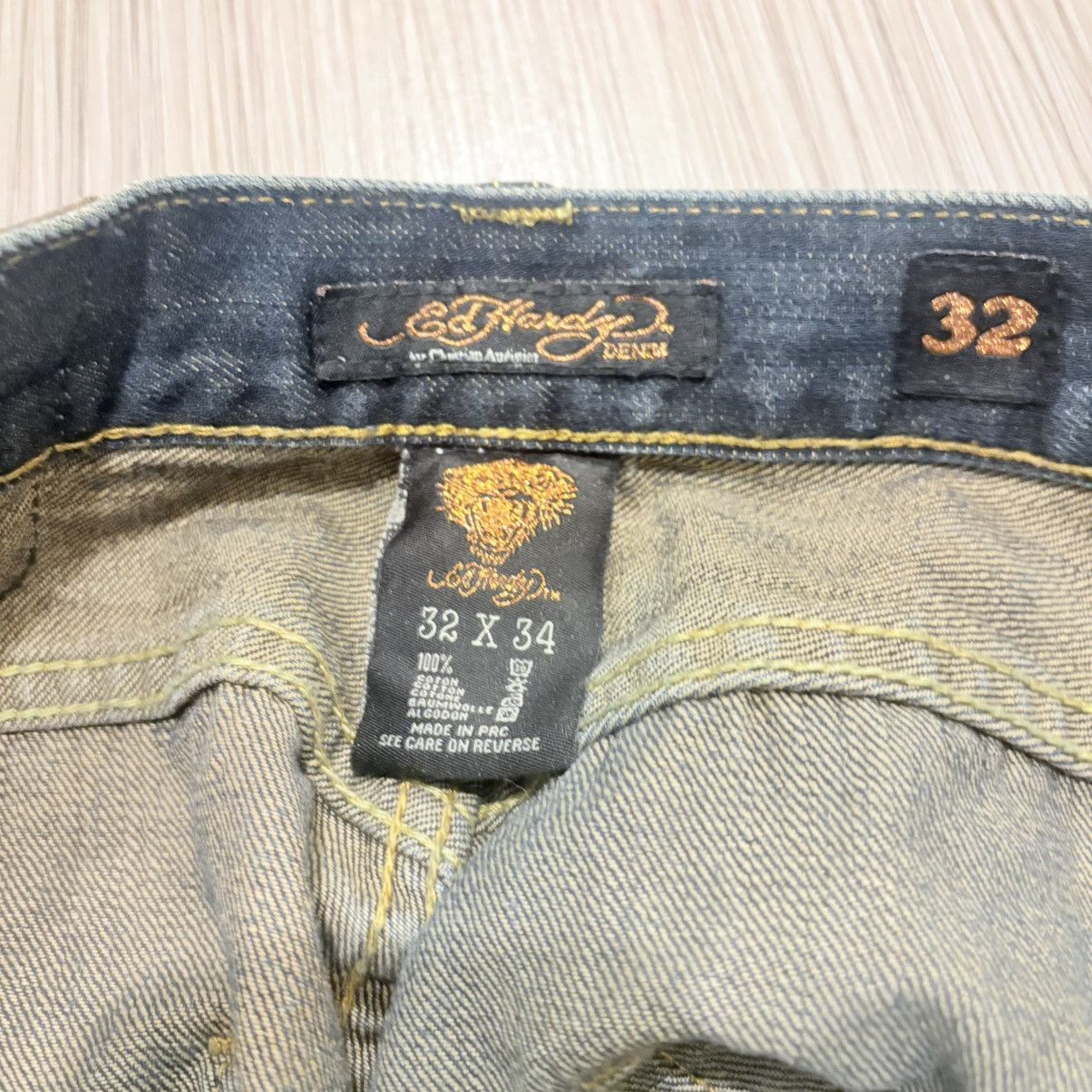 Ed Hardy Ed Hardy by Christian Audigier Distressed Jeans 32×33 Y2K Size US 32 / EU 48 - 7 Thumbnail