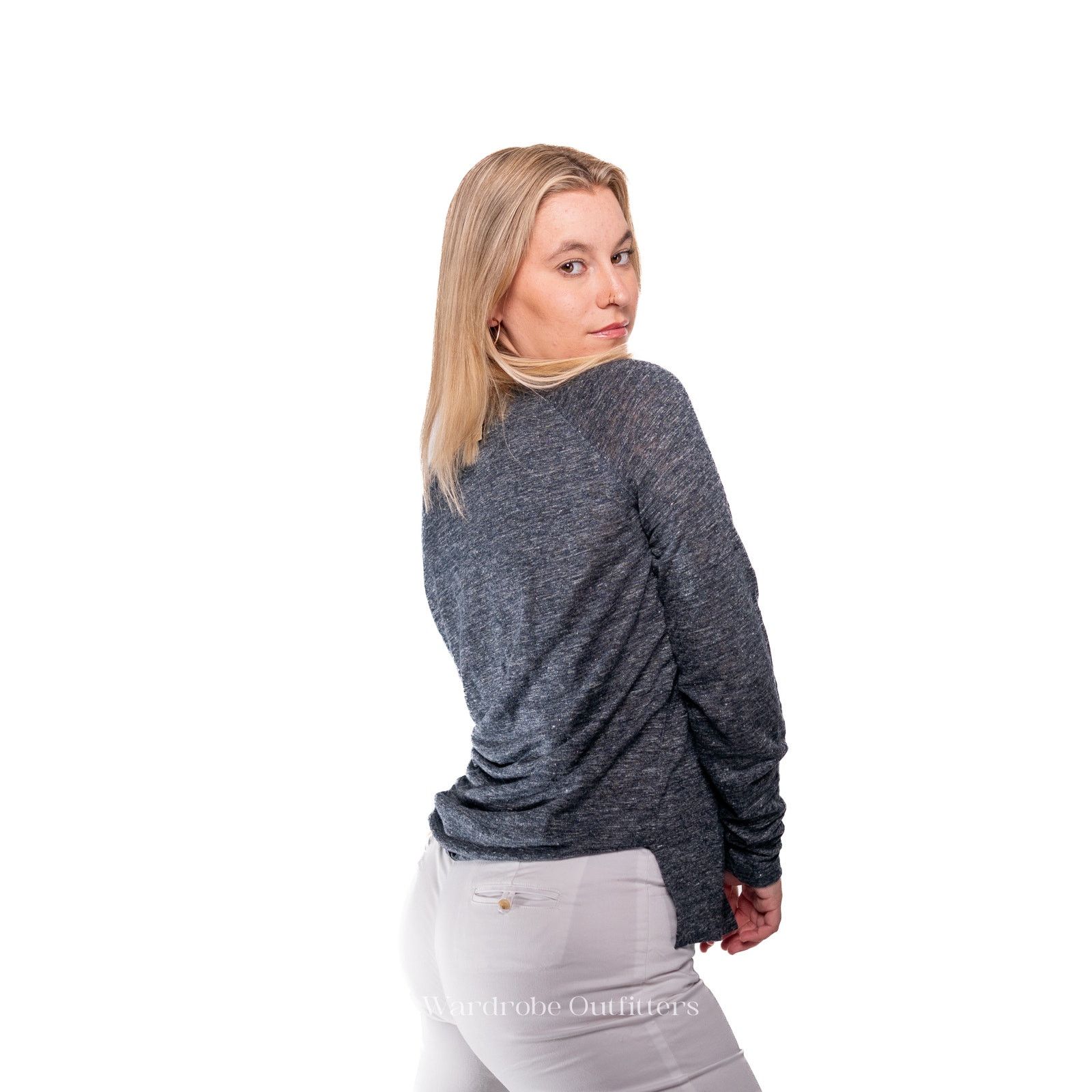 Madewell Missguided Re_Styld Pink Ribbed Thermal Henley Long Sleeve Size S / US 4 / IT 40 - 6 Thumbnail