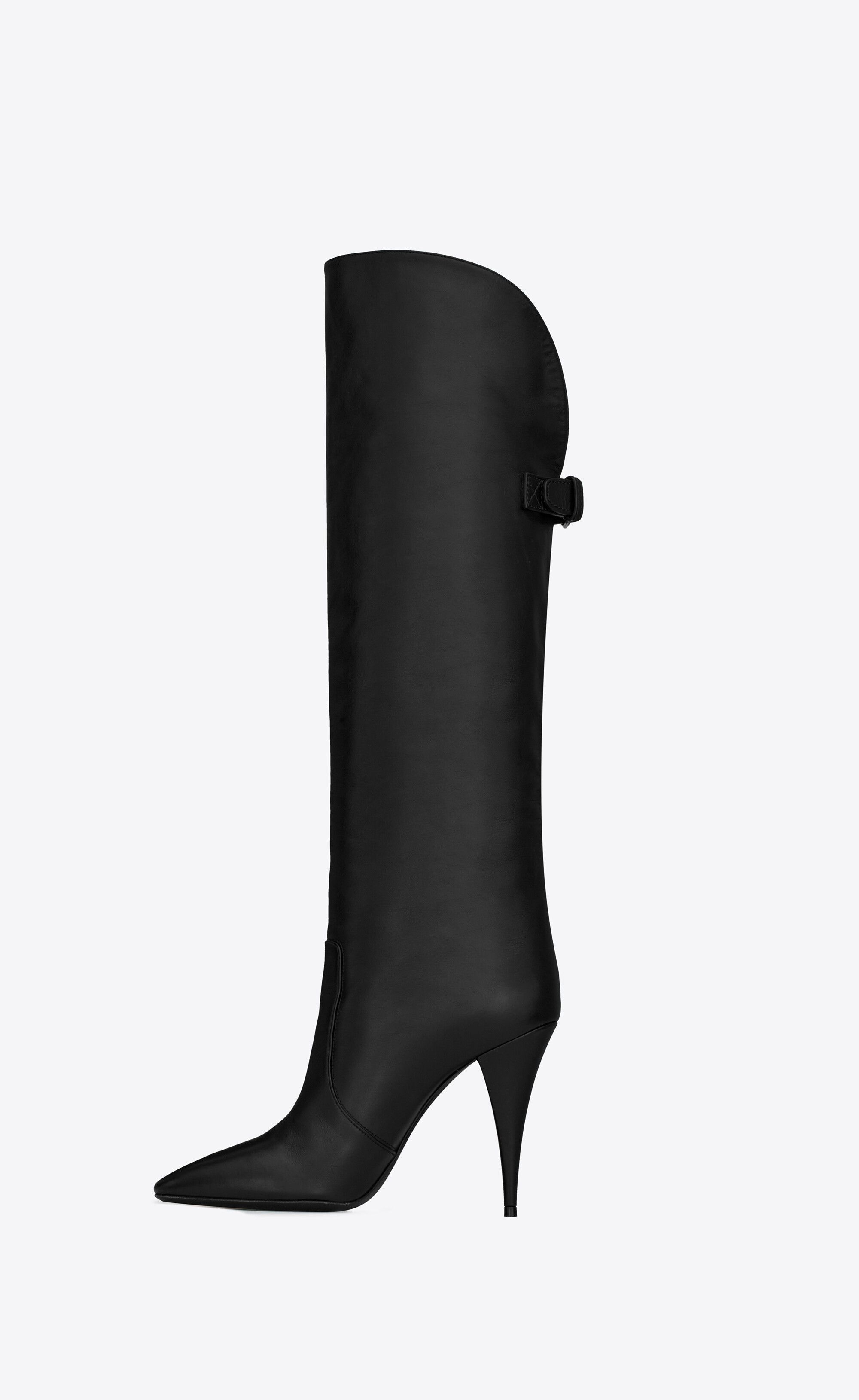 Saint Laurent Paris o1bcso1str1224 Harper Boots In Smooth Leather in Black Size US 7 / IT 37 - 4 Thumbnail