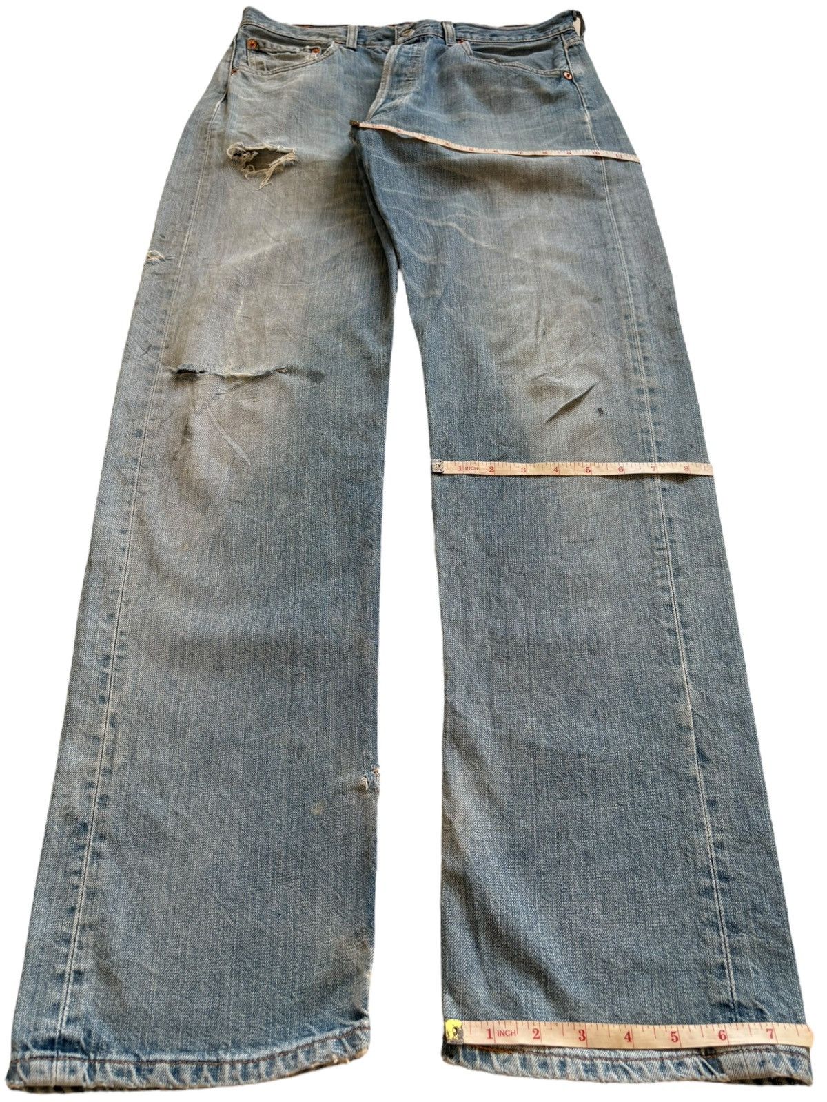 Levi's SALES🔥Vintage 90s Levis 501 Mud Wash Distressed Loose Jeans Size US 31 - 15 Thumbnail
