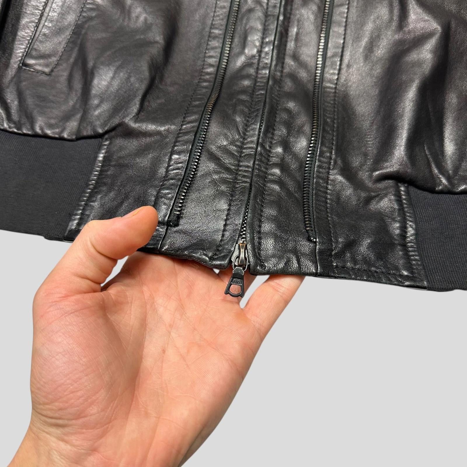 Neil Barrett Neil Barrett 00’s Multi Zip Detailed Leather Flight Jacket M Size US M / EU 48-50 / 2 - 8 Thumbnail