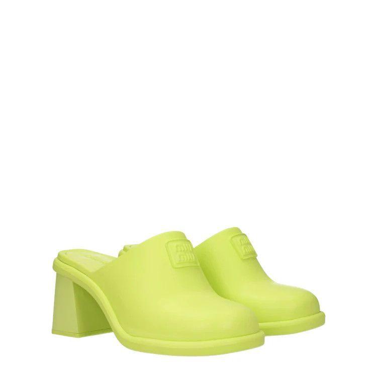 Miu Miu ob1o1e1124 Rubber Slippers in Green Size US 9 / IT 39 - 2 Thumbnail