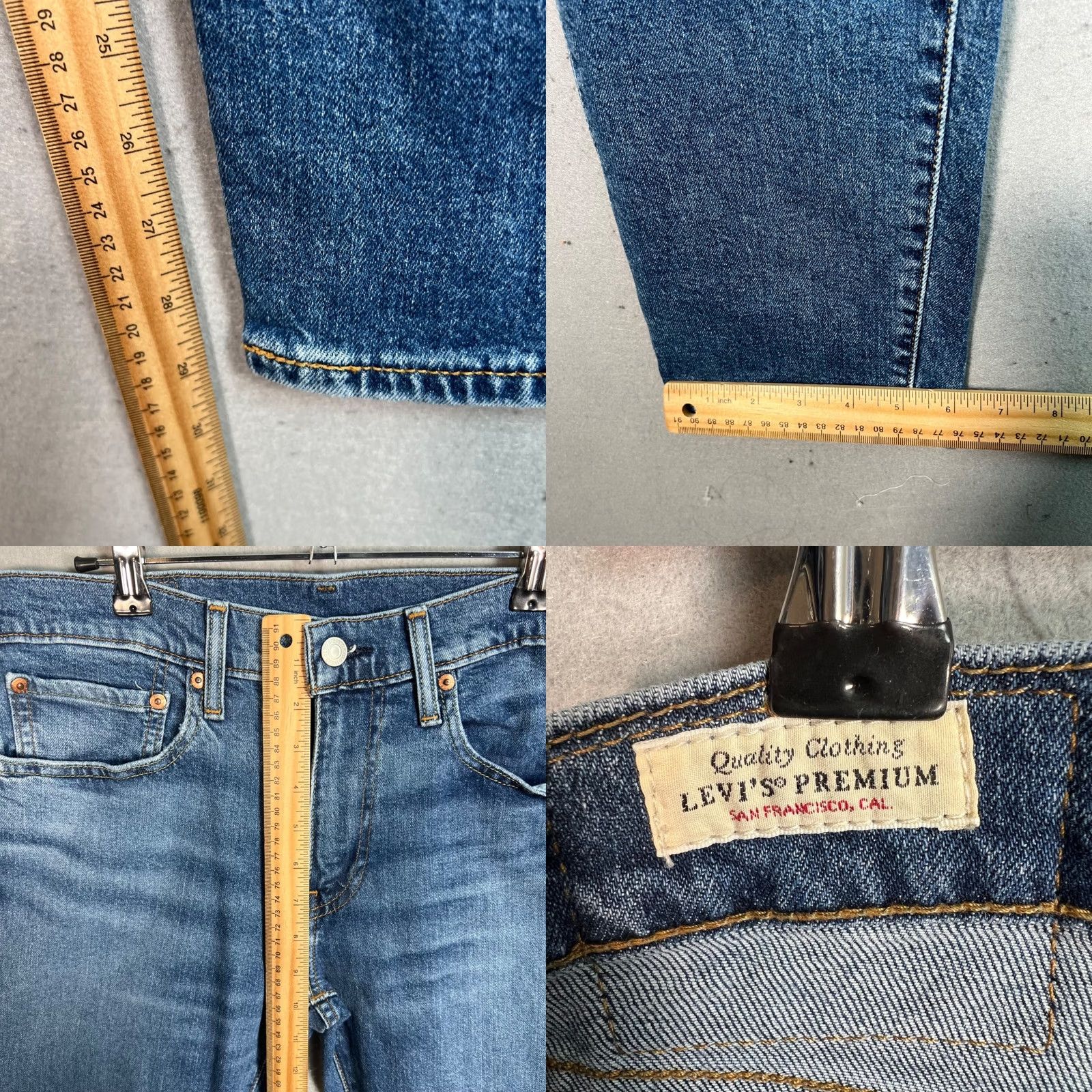 Levi's Levi's 502 Mens Taper Fit Jeans 31 x 32 Cotton Denim Blue 5-Pocket Regular Rise Mid Vintage No N/A Size US 31 - 8 Thumbnail