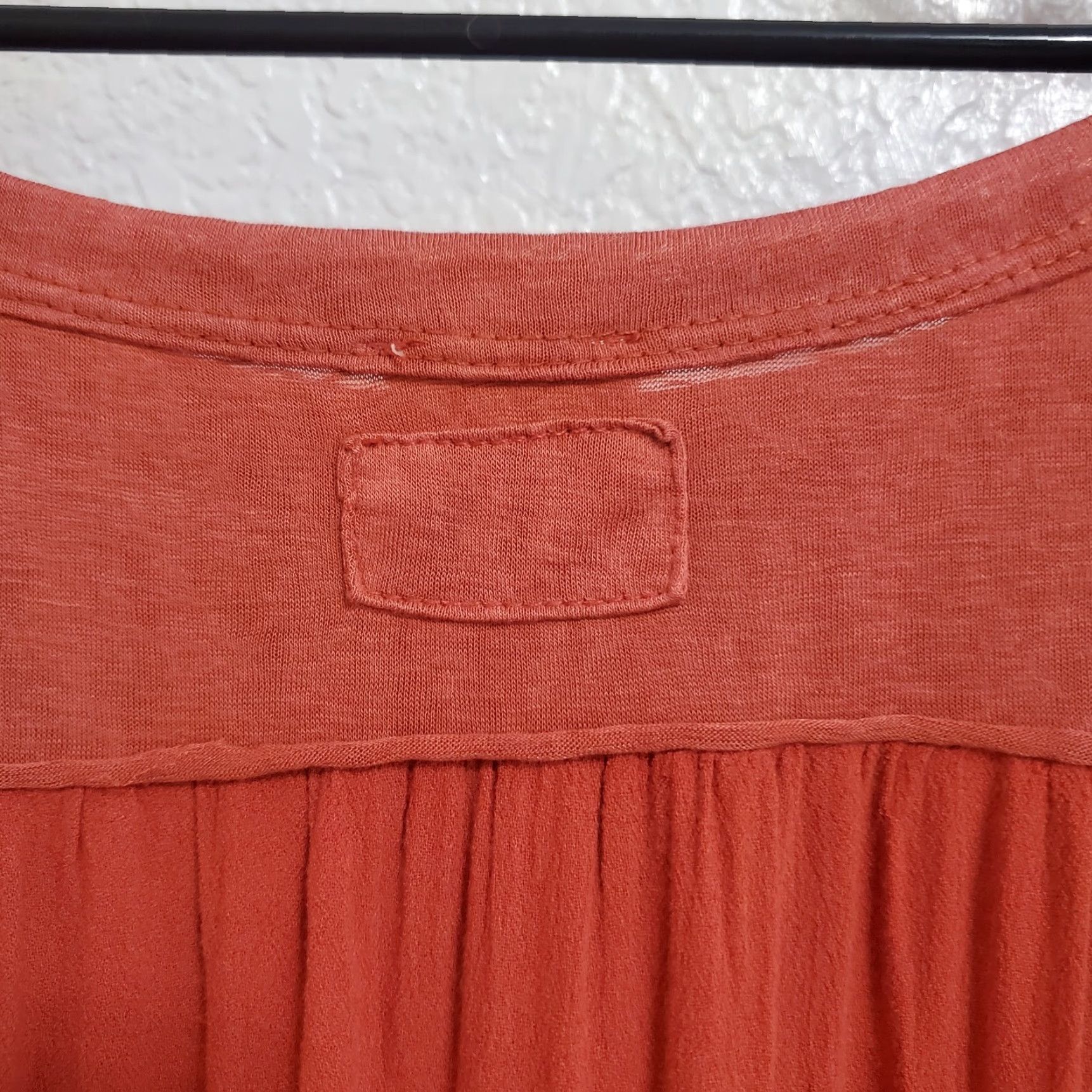 Vintage VINTAGE POL Top Women M Burnt Orange Cropped Long Sleeve Raw Seam Oversized Boho Southwest Casual Shirt Womens Size M / US 6-8 / IT 42-44 - 7 Thumbnail