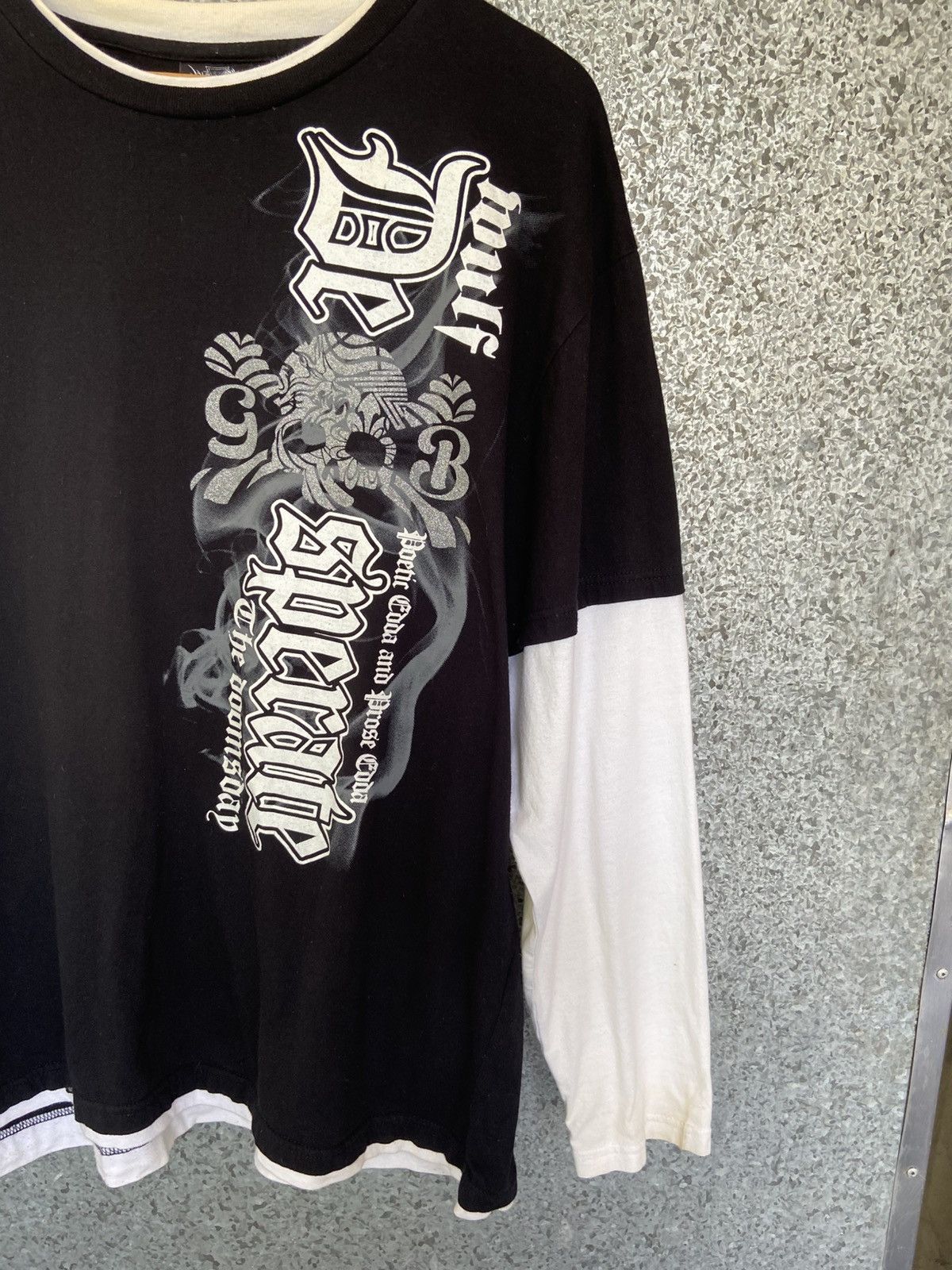 Beauty Beast 🔥 Vtg Skulls t shirt double sleeve hysteria if six was nine Size US XL / EU 56 / 4 - 2 Thumbnail