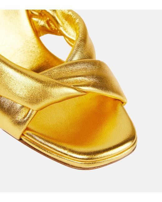 Aquazzura o1srvl11e1024 Mules in Golden Size US 11 / IT 41 - 2 Thumbnail