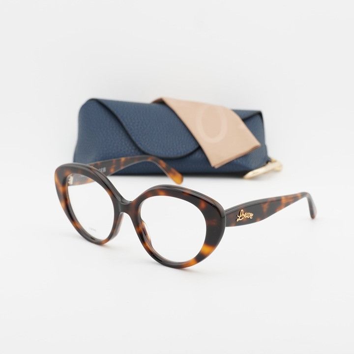 Loewe Loewe LW50088I 052 Eyeglasses Dark Havana 52mm Cat Eye Frame Size ONE SIZE - 1 Thumbnail