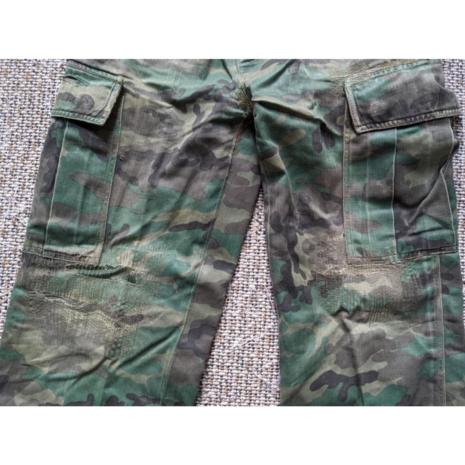 Denime VINTAGE Army Denim Pants, HERRINGBONE Camouflage WW2 30x30 Denim Pants Mens Camouflage Pattern 30x30 Size US 30 / EU 46 - 3 Thumbnail