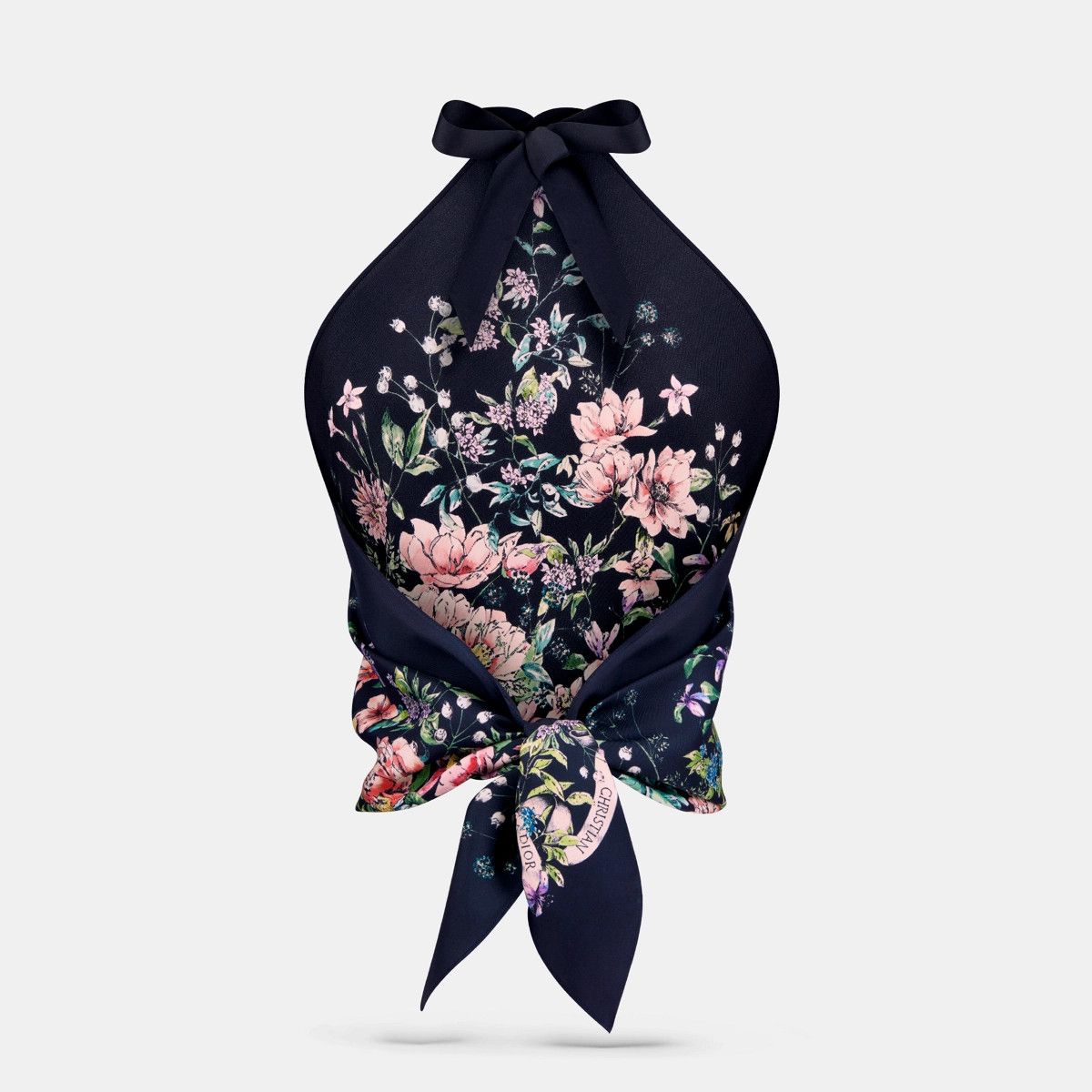 Dior o1bcso1str0226 Size:OS/D-Floral Silk Top in Blue/Multicolor Size M / US 6-8 / IT 42-44 - 2 Thumbnail