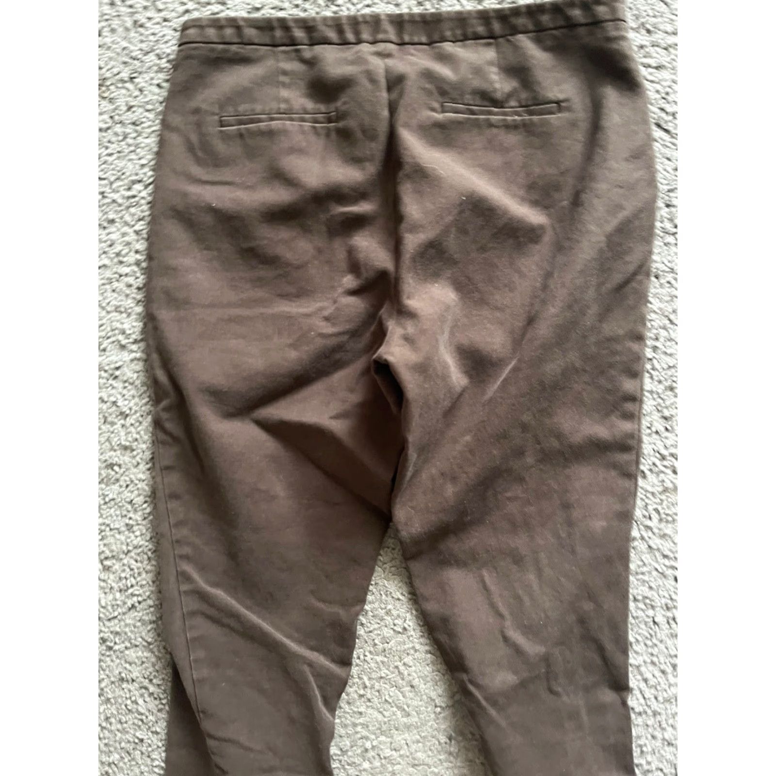 Vince Camuto VINCENT CAMUTO Brown Solid Cropped Pants Size 8 Slim Fit Workwear Womens Size 30" / US 8 / IT 44 - 4 Thumbnail