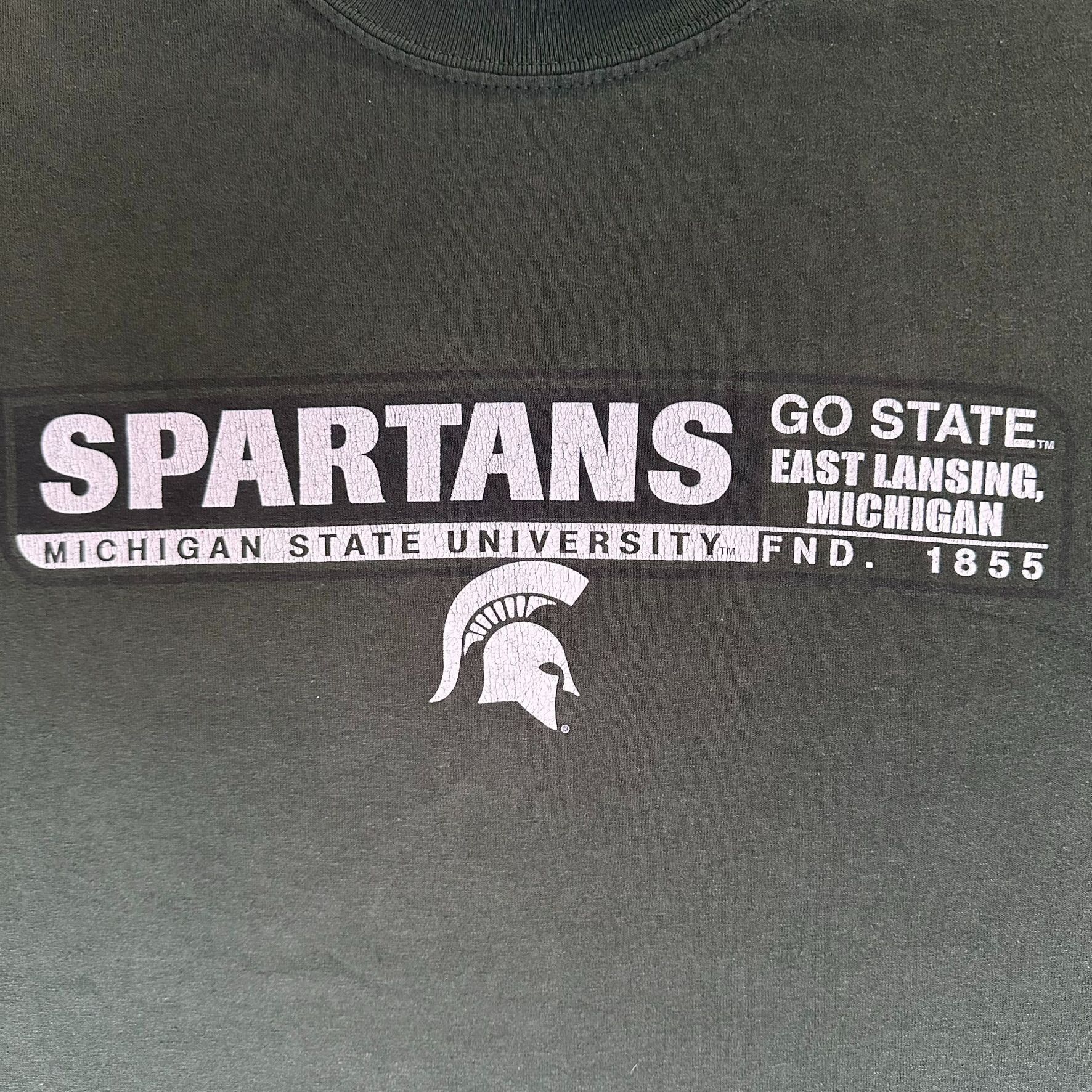 NCAA Vintage Michigan State Spartans T-Shirt Y2K MSU College Tee Size US XXL / EU 58 / 5 - 2 Thumbnail