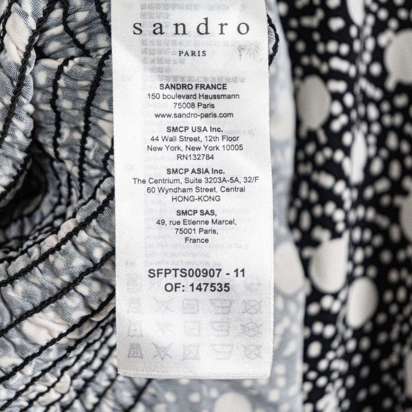 Sandro Sandro Women's Printed T-Shirt with Smocking fits Small Size S / US 4 / IT 40 - 6 Thumbnail