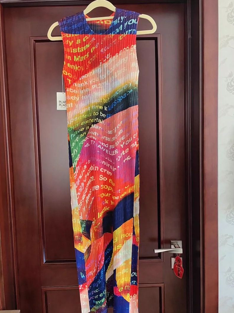 Issey Miyake Issey Miyake size:3 Orange Space traveler sleeveless dress Size S / US 4 / IT 40 - 2 Thumbnail