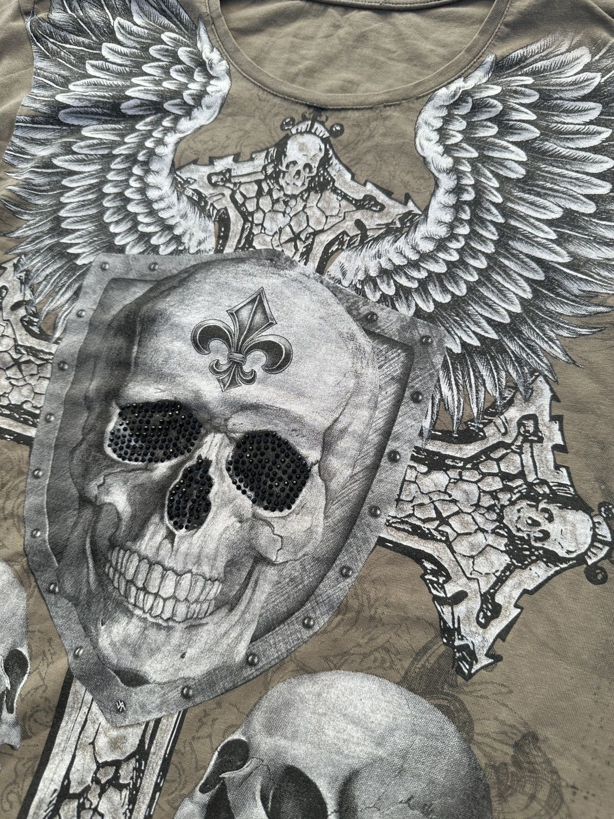Designer Y2K Style Affliction Logo Cross Skull AngelT-shirt Opium M Size US M / EU 48-50 / 2 - 3 Thumbnail
