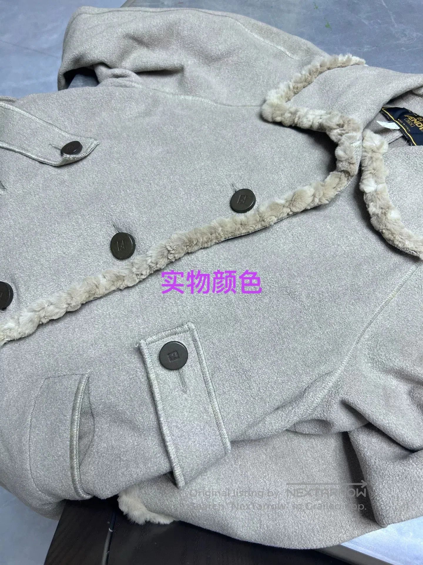 Fendi fendi wool and silk coat in gray. Size US M / EU 48-50 / 2 - 9 Thumbnail