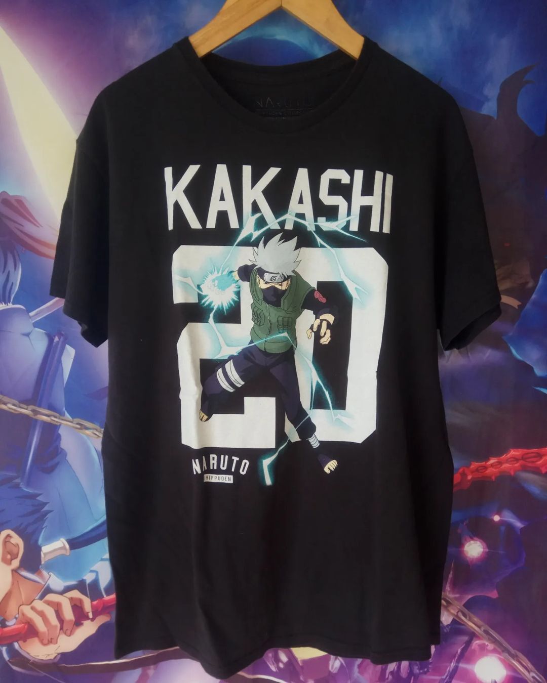Anime × Japanese Brand Naruto Shippuden Kakashi Big Print Official Anime Tees Size US L / EU 52-54 / 3 - 1 Thumbnail