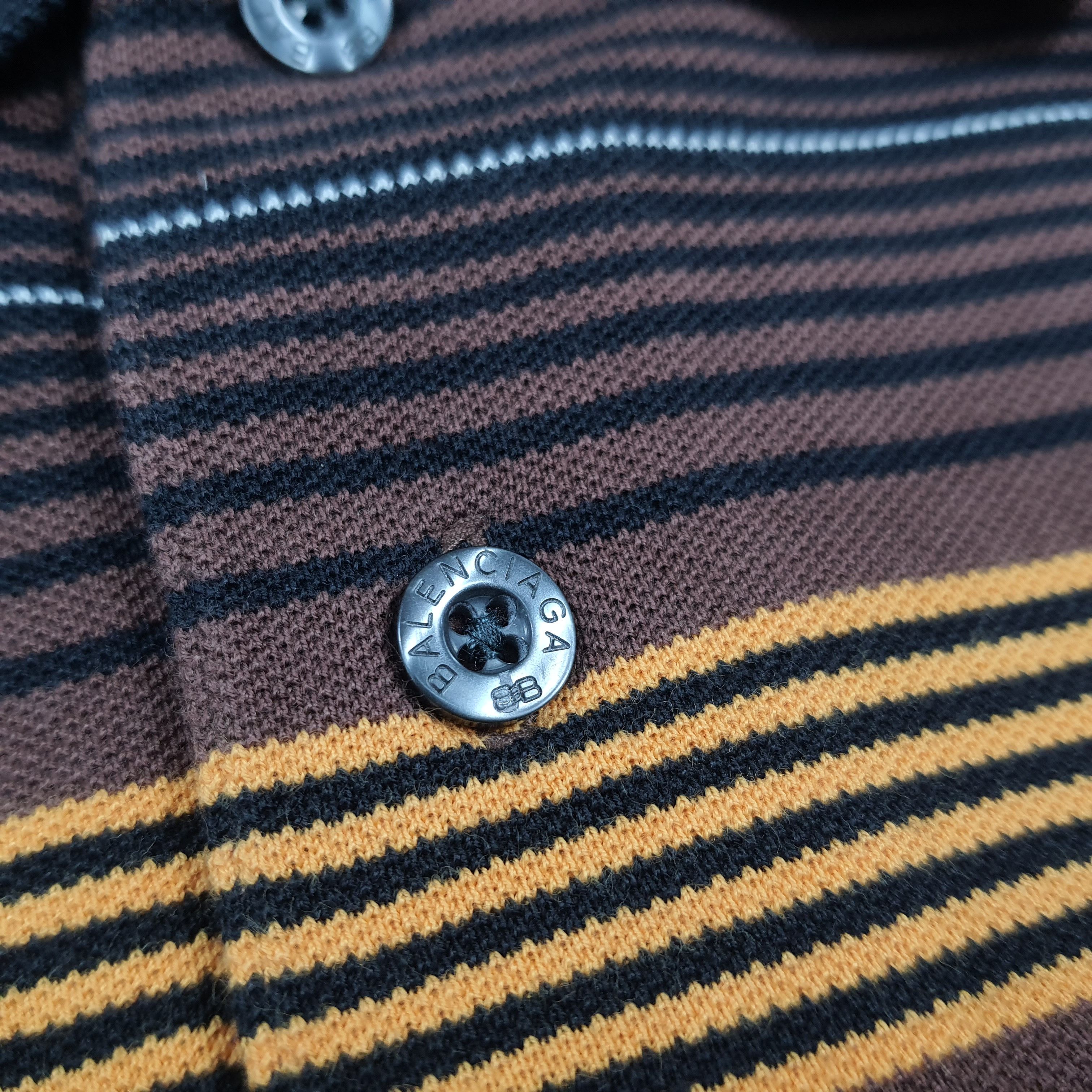 Balenciaga Vintage Balenciaga Striped Polo Shirt C294N8 Size US L / EU 52-54 / 3 - 5 Thumbnail