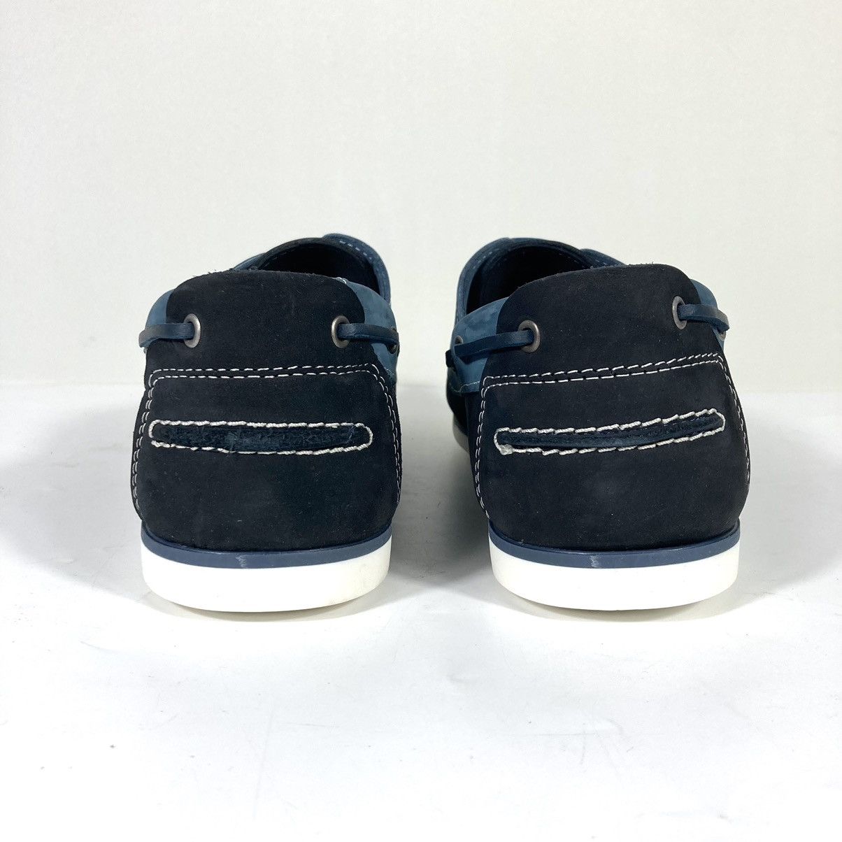 Barbour Barbour Mens Leather & Suede Wake Boat Shoes Washed Blue 12 Size US 12 / EU 45 - 6 Thumbnail