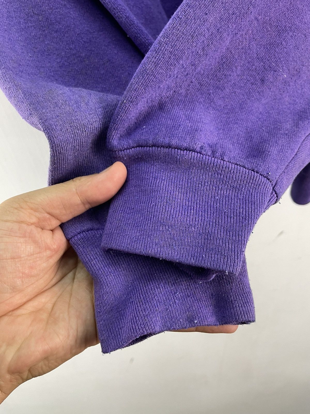 Fruit Of The Loom × Vintage Vintage 80s Fruit Of The Loom Sweatshirt Plain Solid Purple Size US M / EU 48-50 / 2 - 6 Thumbnail