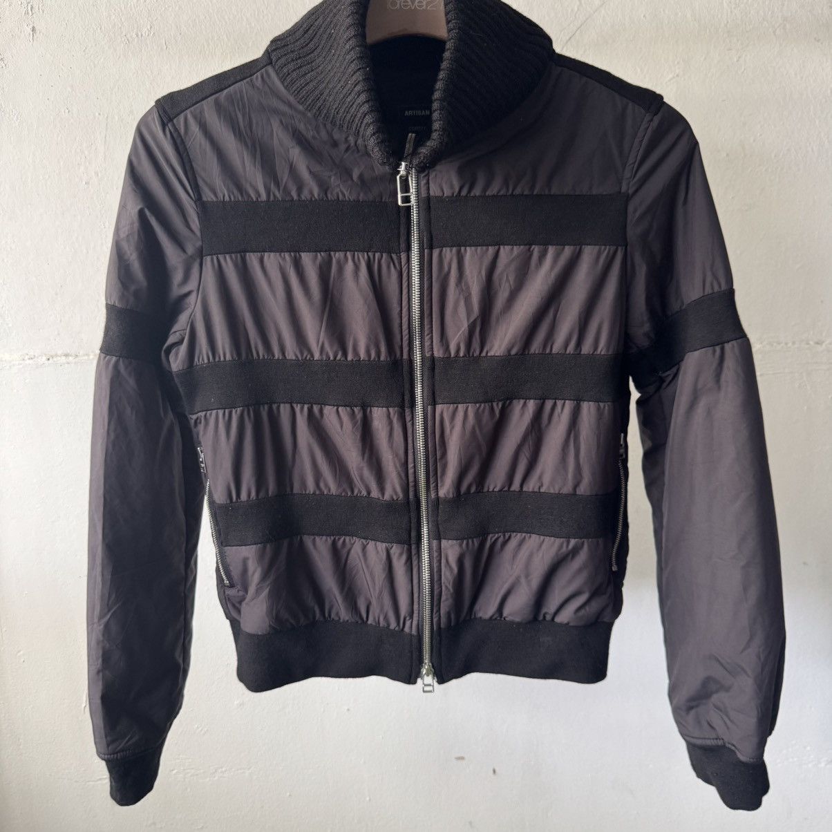 MM6 Artisan Black Stripped Puffer Like Maison Margiela Jacket Size US XS / EU 42 / 0 - 3 Thumbnail