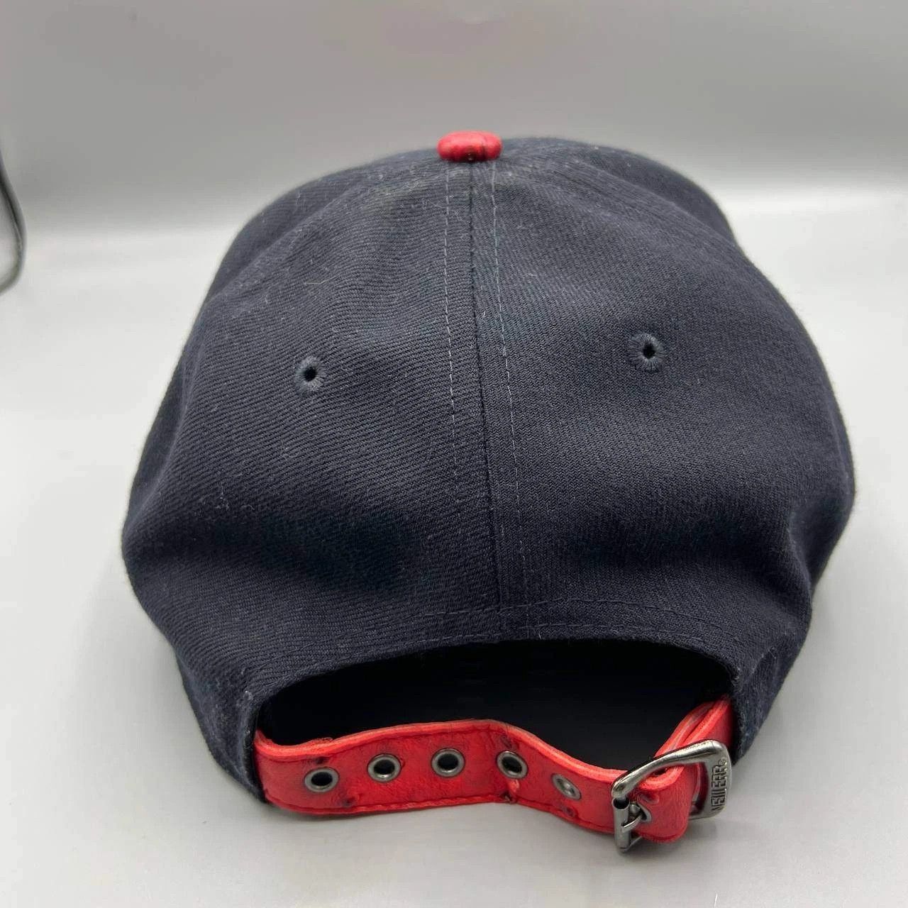 New Era Atlanta Braves Hat Men M-L Black Embroidered MLB Strap Back Size ONE SIZE - 4 Thumbnail