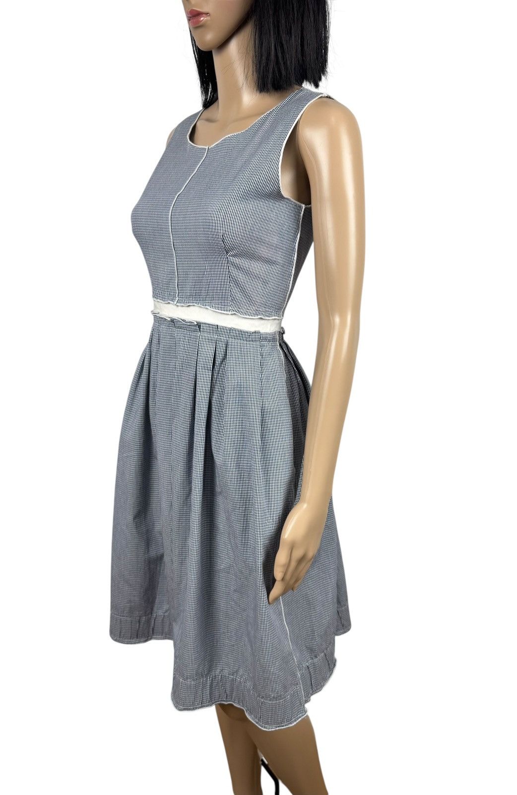 Dolce & Gabbana Dolce & Gabbana Tank Dress Blue Gingham Cotton size 38 Size XS / US 0-2 / IT 36-38 - 5 Thumbnail