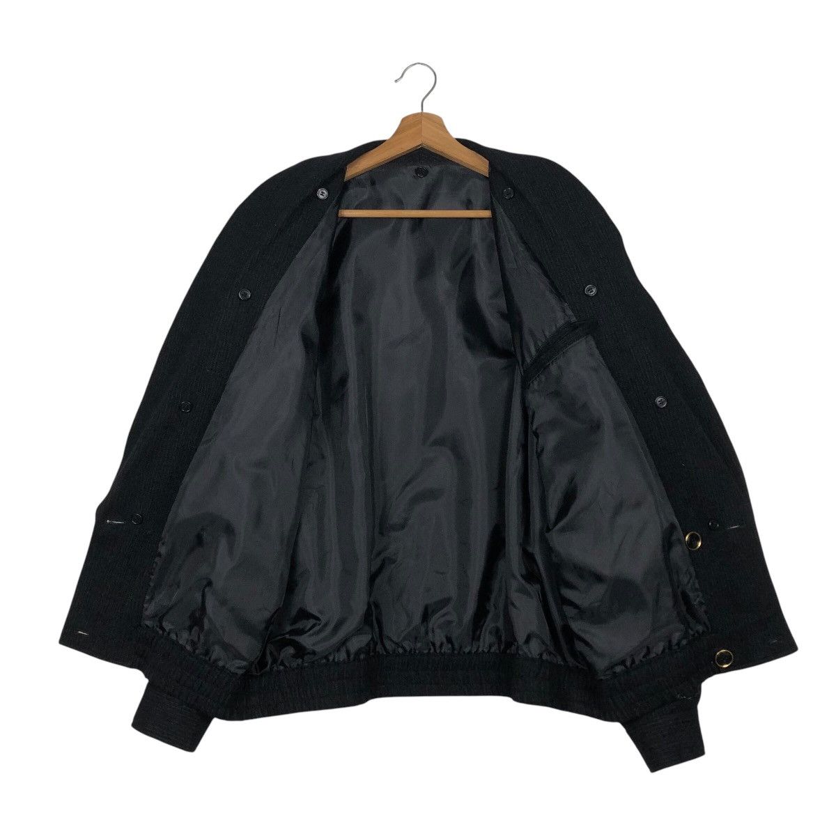 Japanese Brand 📌Vtg Wool Bomber Jacket Herringbone Unbranded Issey Miyake Size US M / EU 48-50 / 2 - 14 Thumbnail