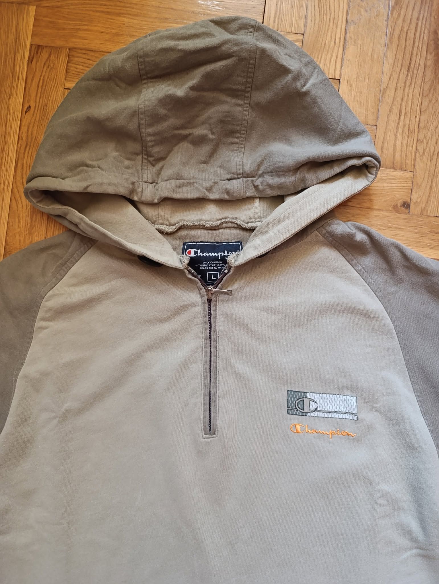 Champion Vintage Champion Raw Edge Hoodie – Olive, Oversized L Size US L / EU 52-54 / 3 - 3 Thumbnail