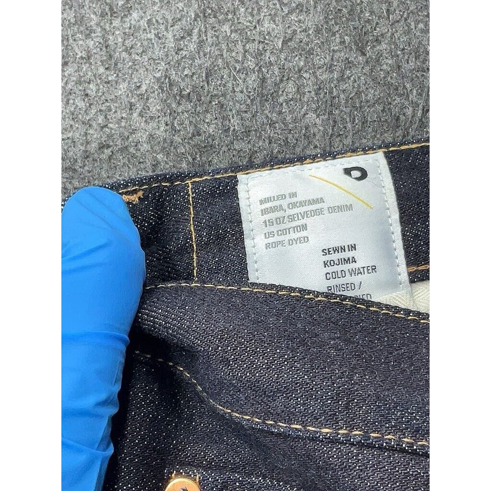 Japanese Brand NWT DROP IBARA JAPANESE SELVEDGE Rigid 15oz Dark 30 X 34.5 Size US 30 / EU 46 - 3 Thumbnail
