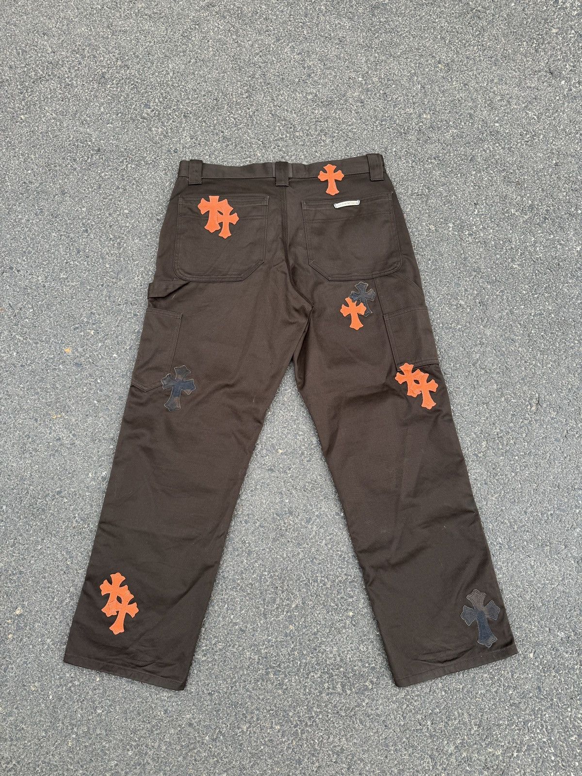 Chrome Hearts Chrome Hearts Double Knee Orange Cross Carpenter Pants Size US 34 / EU 50 - 8 Thumbnail