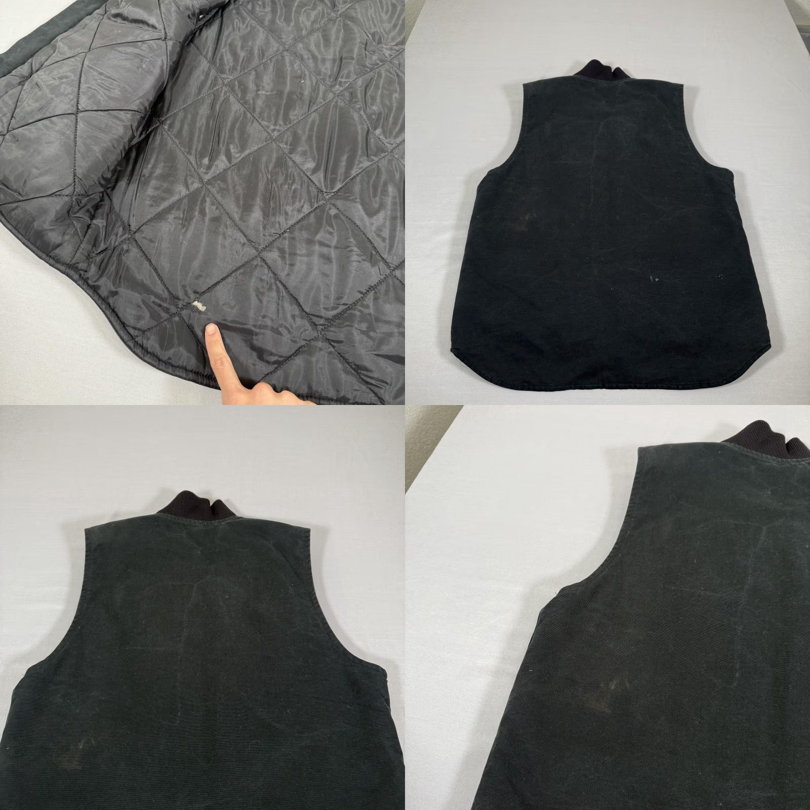 Carhartt Carhartt Vest Mens Large Tall Black Duck Canvas Quilted Insulated Zip Up V01 BLK Size US L / EU 52-54 / 3 - 8 Thumbnail