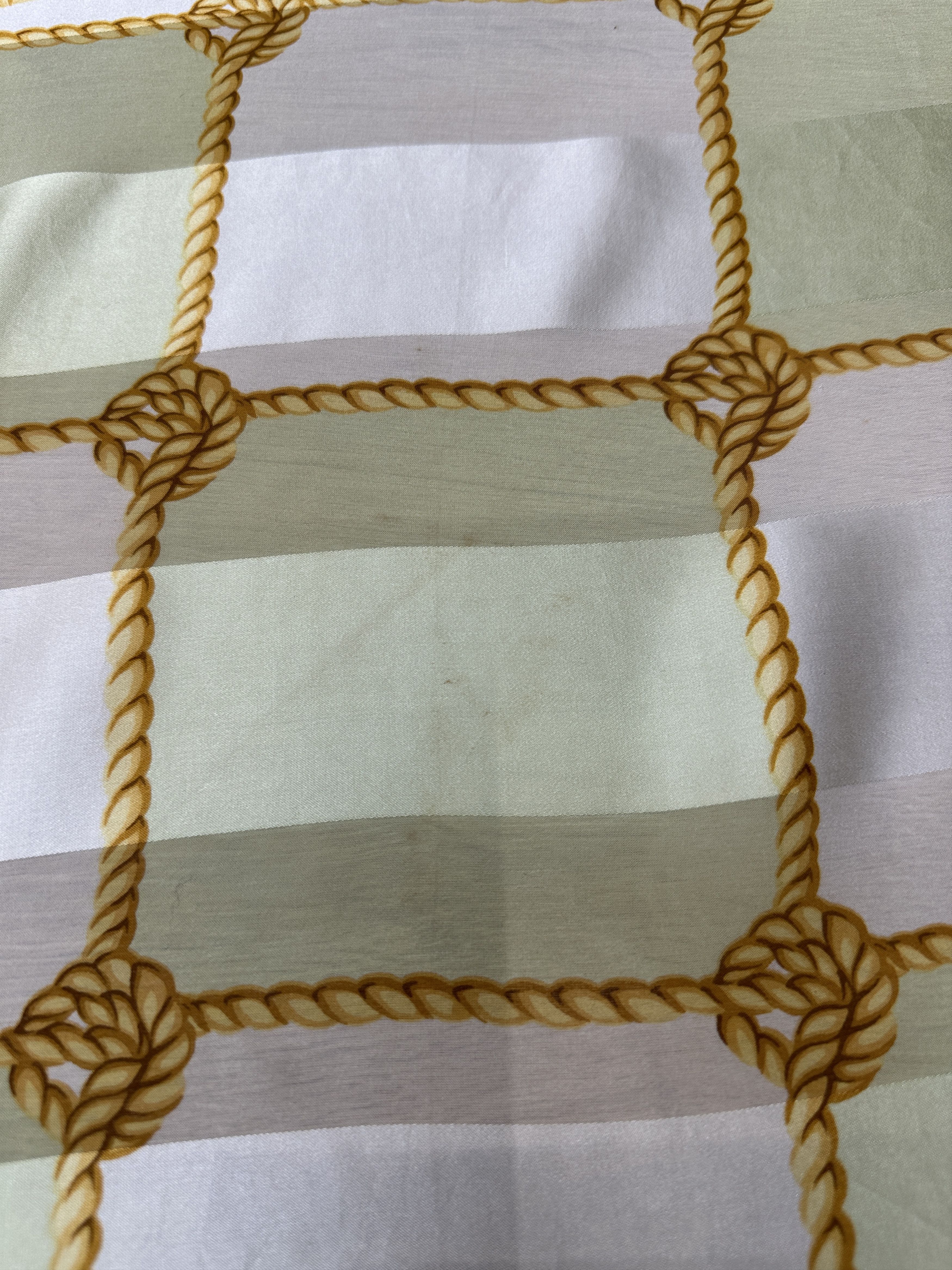 Nina Ricci Nina Ricci Paris 100% Silk Rope Lattice Square Scarf 86x85 Size ONE SIZE - 8 Thumbnail