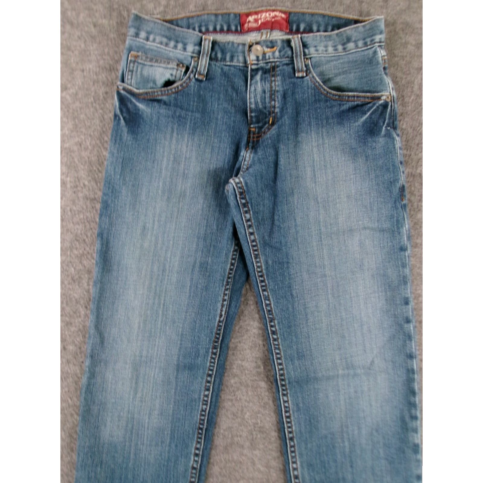 Vintage VINTAGE Arizona Jeans Mens Jeans 38x30 Slim Straight Blue Medium Wash 5-Pocket USA Western 80s 90s Logo Mens Size US 38 / EU 54 - 2 Thumbnail