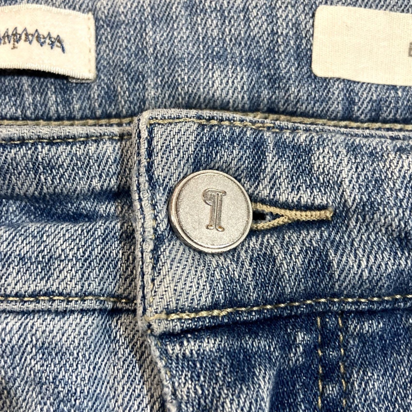 Vintage Pilcro And The Letterpress EM Jeans 28 Blue Denim Distressed Raw Hem Women Jeans Regular 28in Inseam Bohemian City Preppy Size 28" / US 6 / IT 42 - 4 Thumbnail