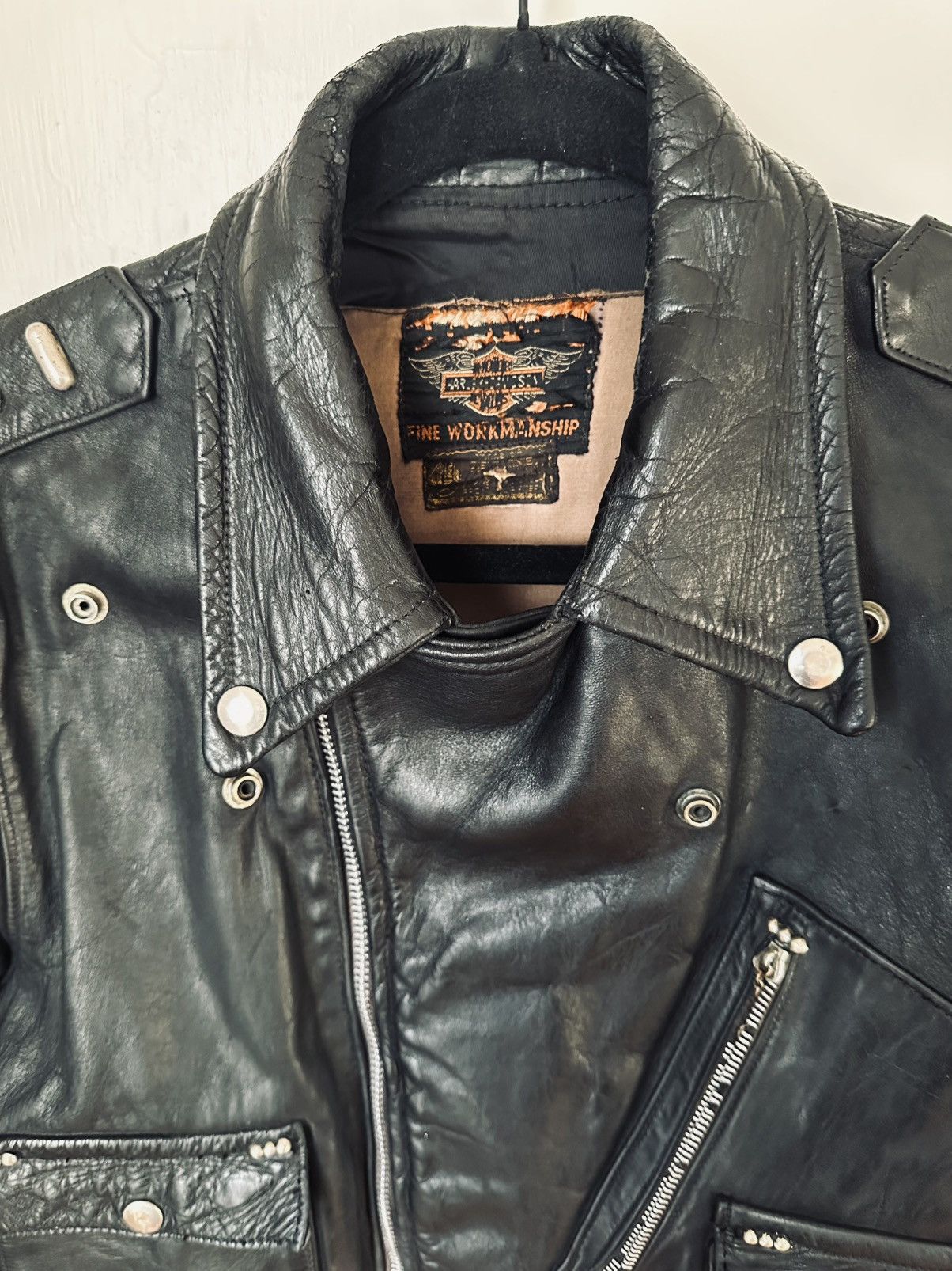 Harley Davidson Harley Davidson 40s Cycle Champ Leather Jacket Size US M / EU 48-50 / 2 - 6 Thumbnail