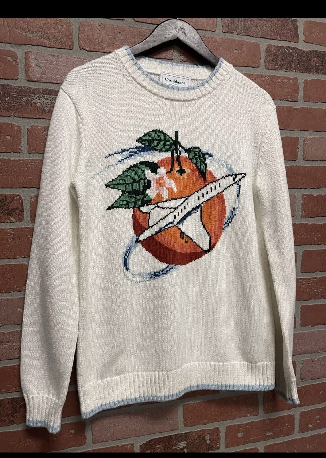 Casablanca Size S - Casablanca Instarsia Jumper Orbite Autour Orange Size US S / EU 44-46 / 1 - 2 Thumbnail