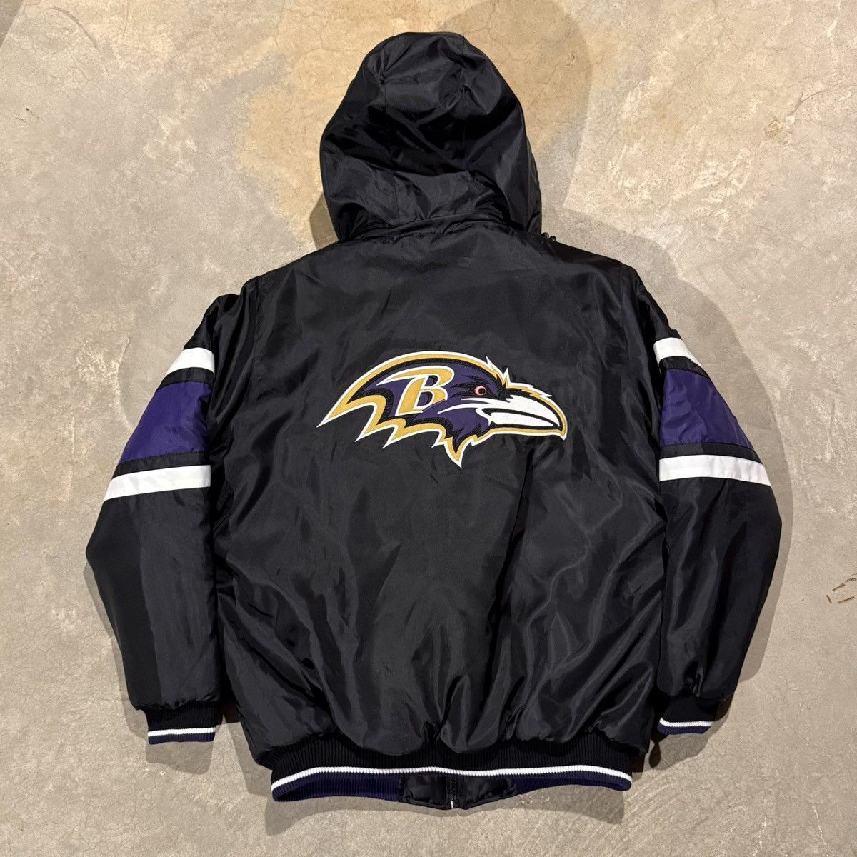 Vintage Vtg 2000s Baltimore Ravens G-III Fleece Lined Bomber Jacket Size US L / EU 52-54 / 3 - 10 Thumbnail