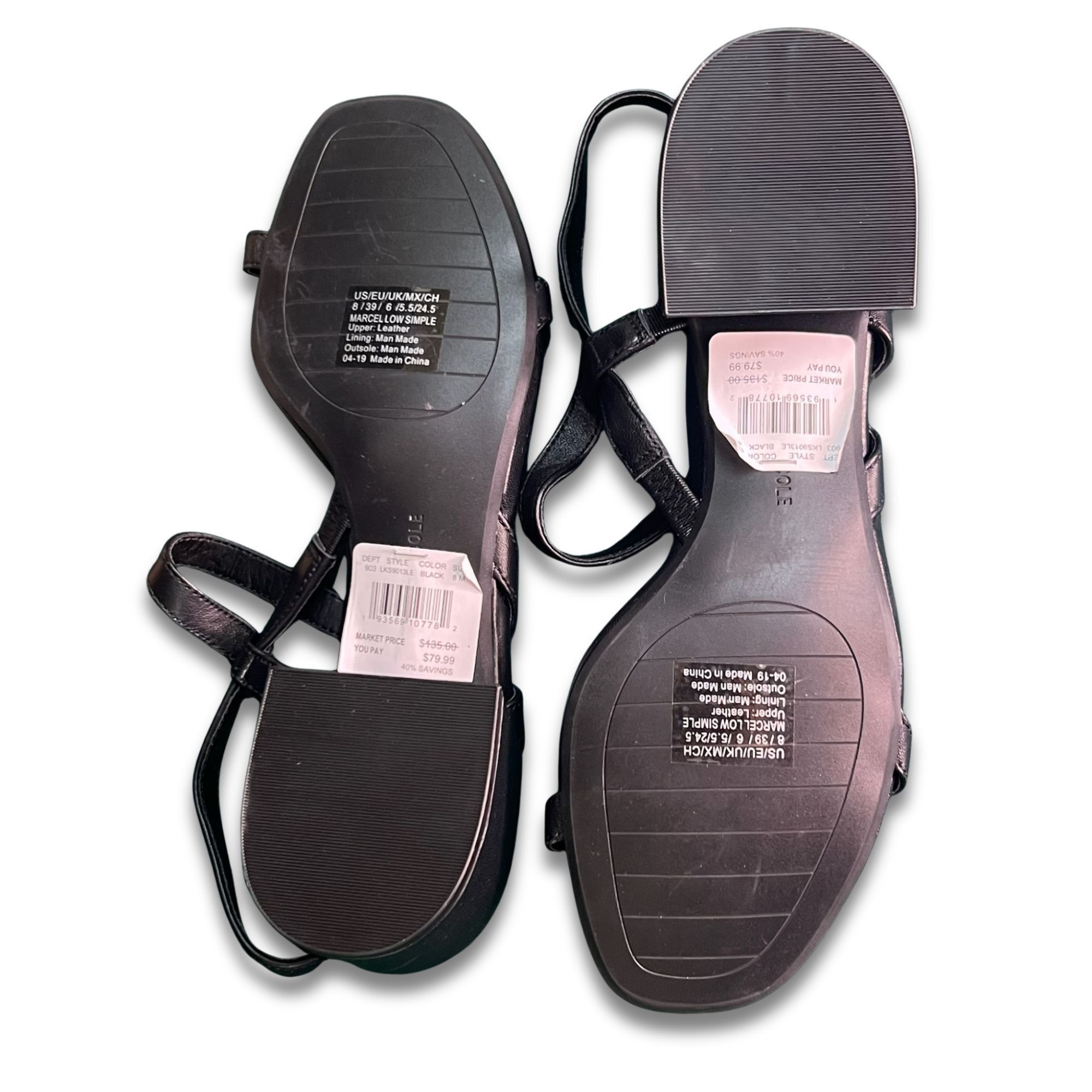 Kenneth Cole Kenneth Cole New York Maisie Low Black Leather Slingback San Size US 8 / IT 38 - 3 Thumbnail