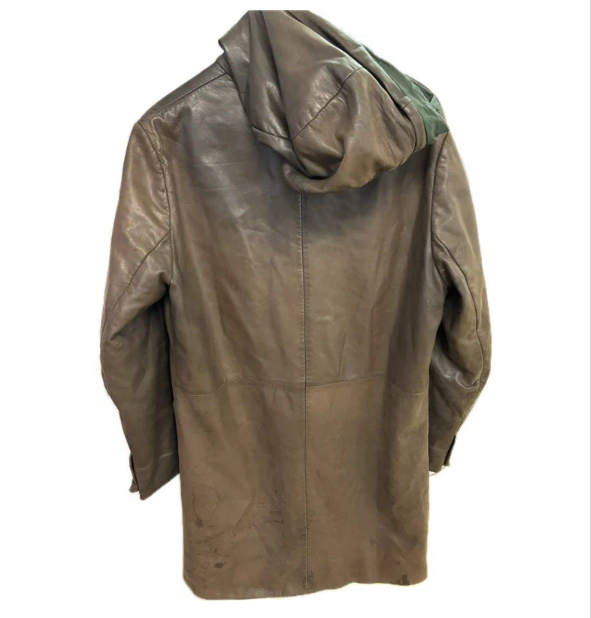 Prada Vintage Prada Milano Hooded Leather Coat Size US M / EU 48-50 / 2 - 3 Thumbnail